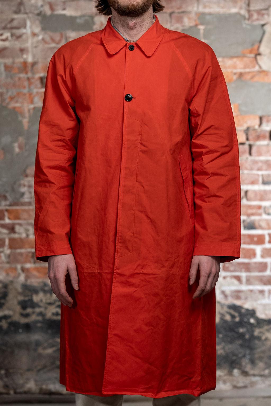 Morten Long Coat - Waxed Orange