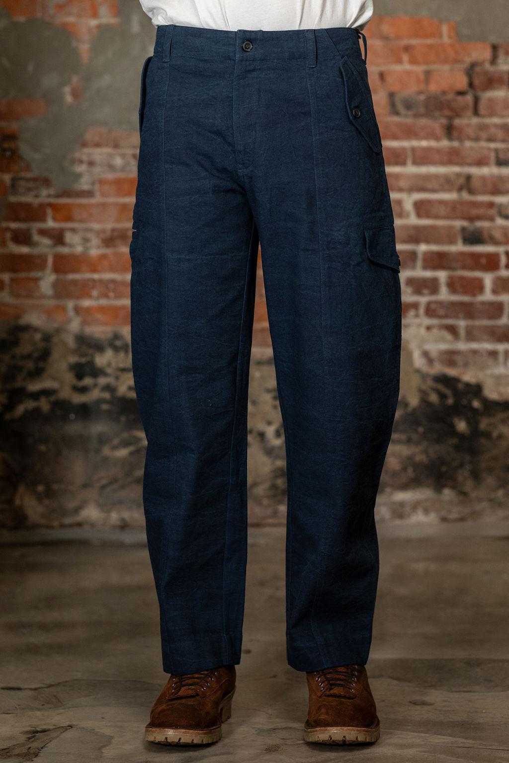 Cargo Pant - Ferrous Indigo Organic Cotton Millwoven Stone Enzyme Canvas
