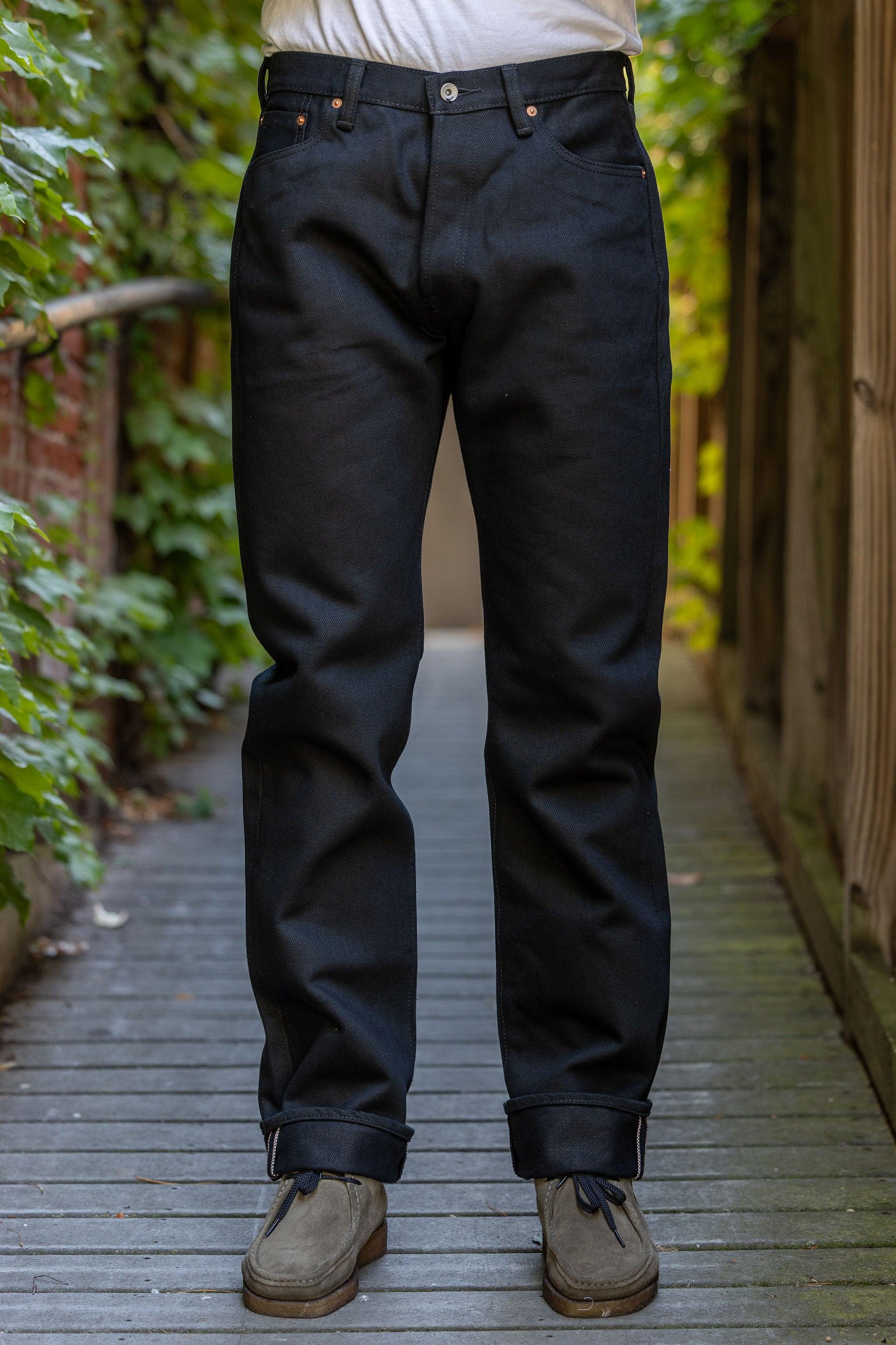 IH-888S-SB Superblack Non-Fade 21oz. Selvedge Denim - Tapered Cut