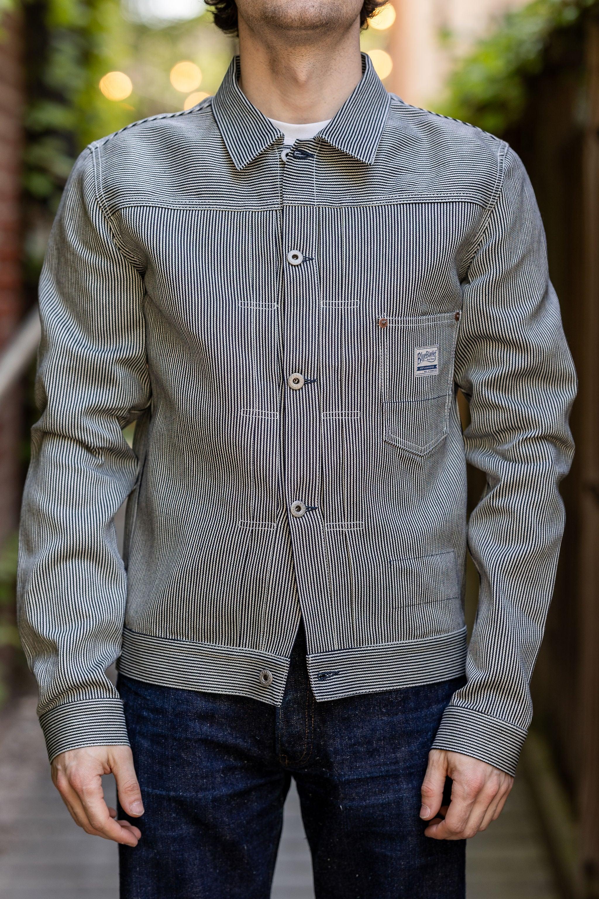 J03 JP111 Type I Jacket - Hickory Stripe Indigo
