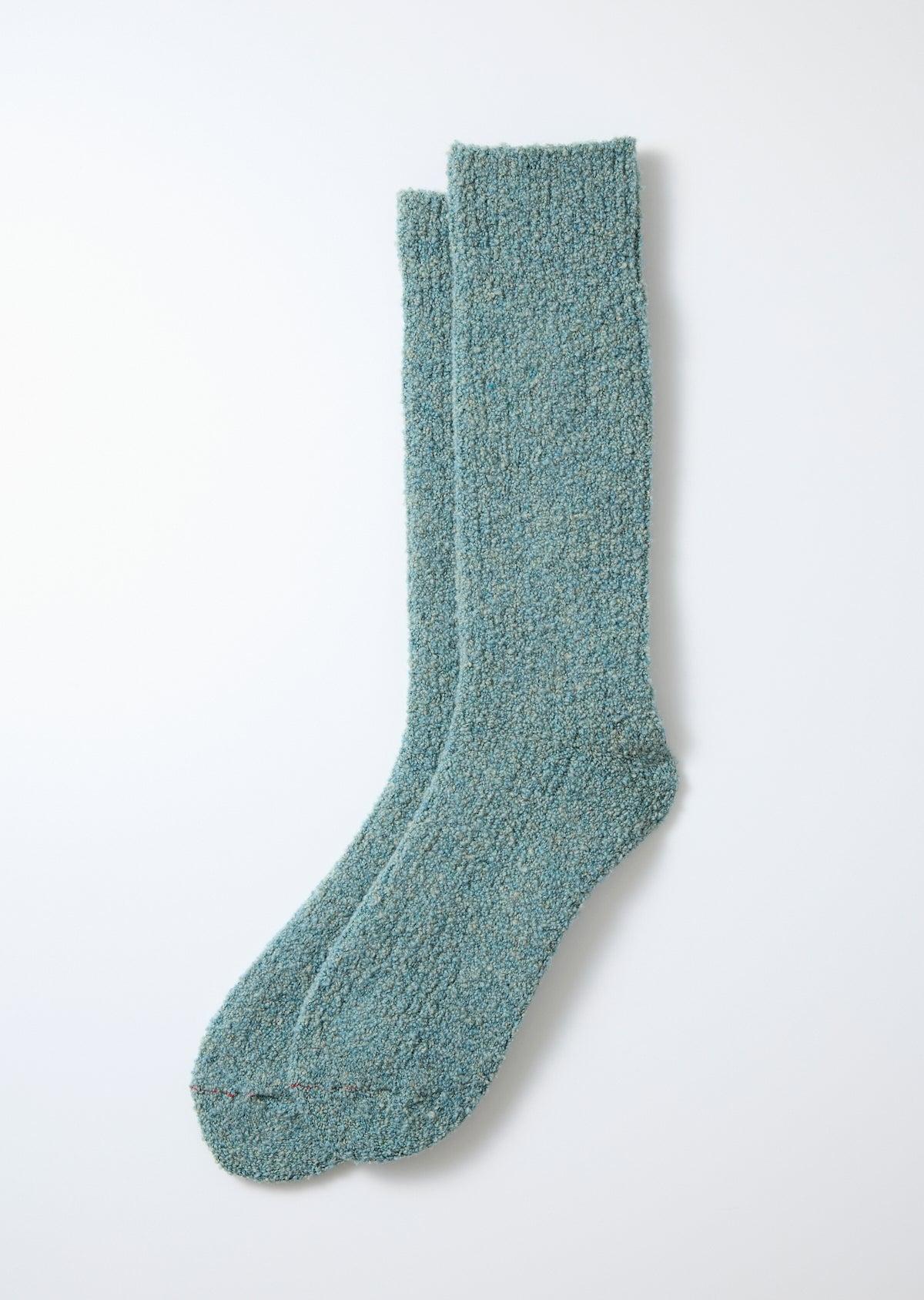 R1636 Merino Boucle Socks - Light Blue