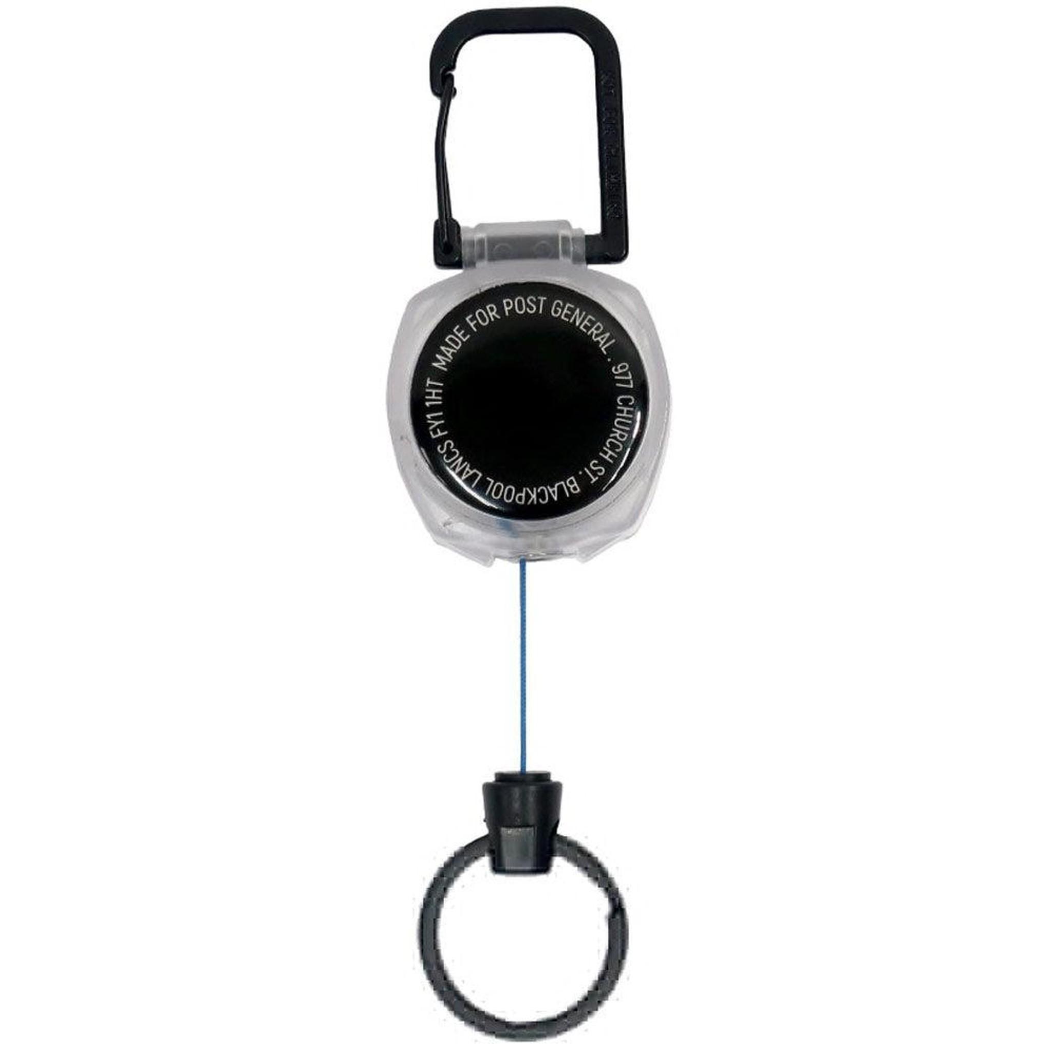 Color Cord Reel Key Holder - Black x Blue