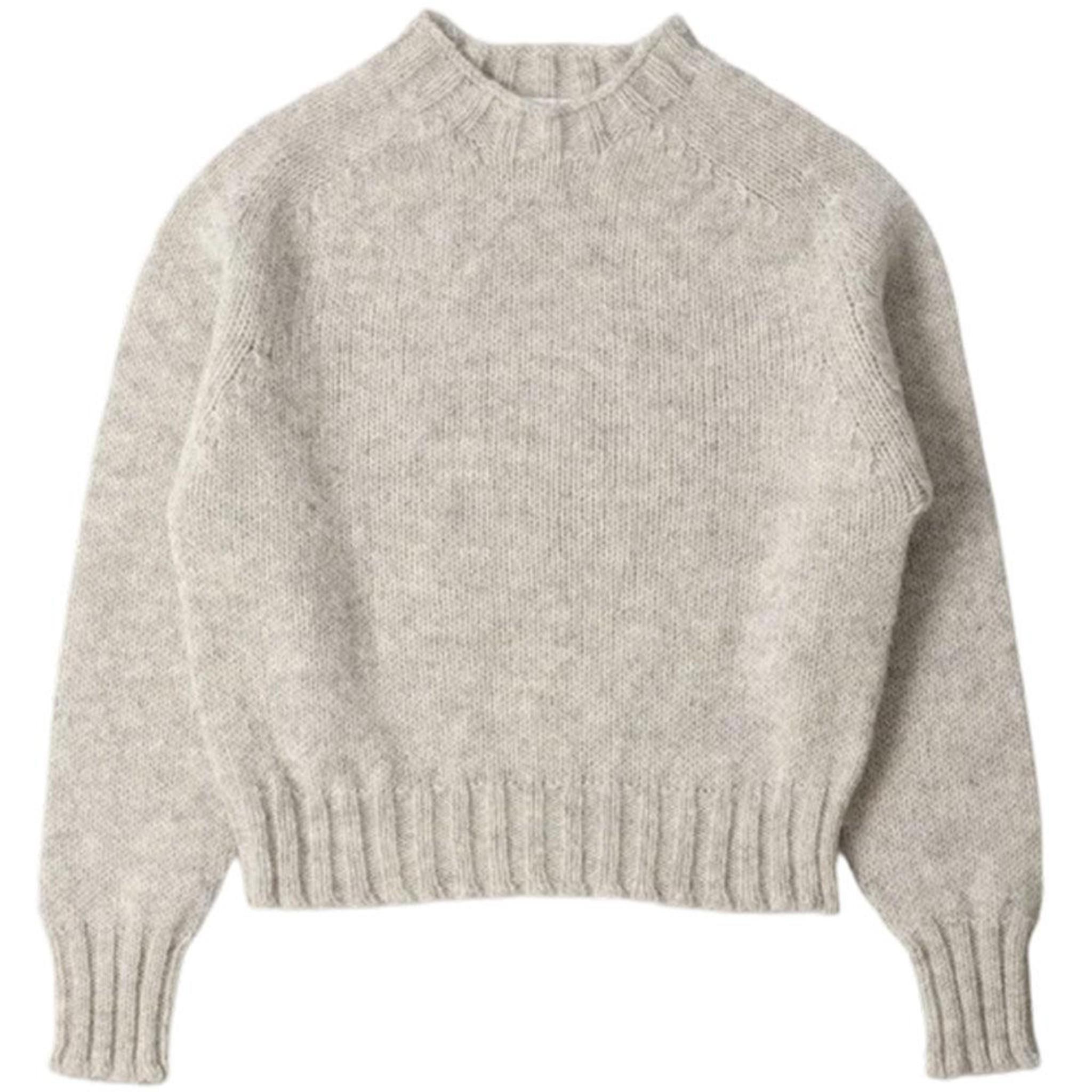 MHL Chunky Seamless Crew Neck Rustic Wool in Natural