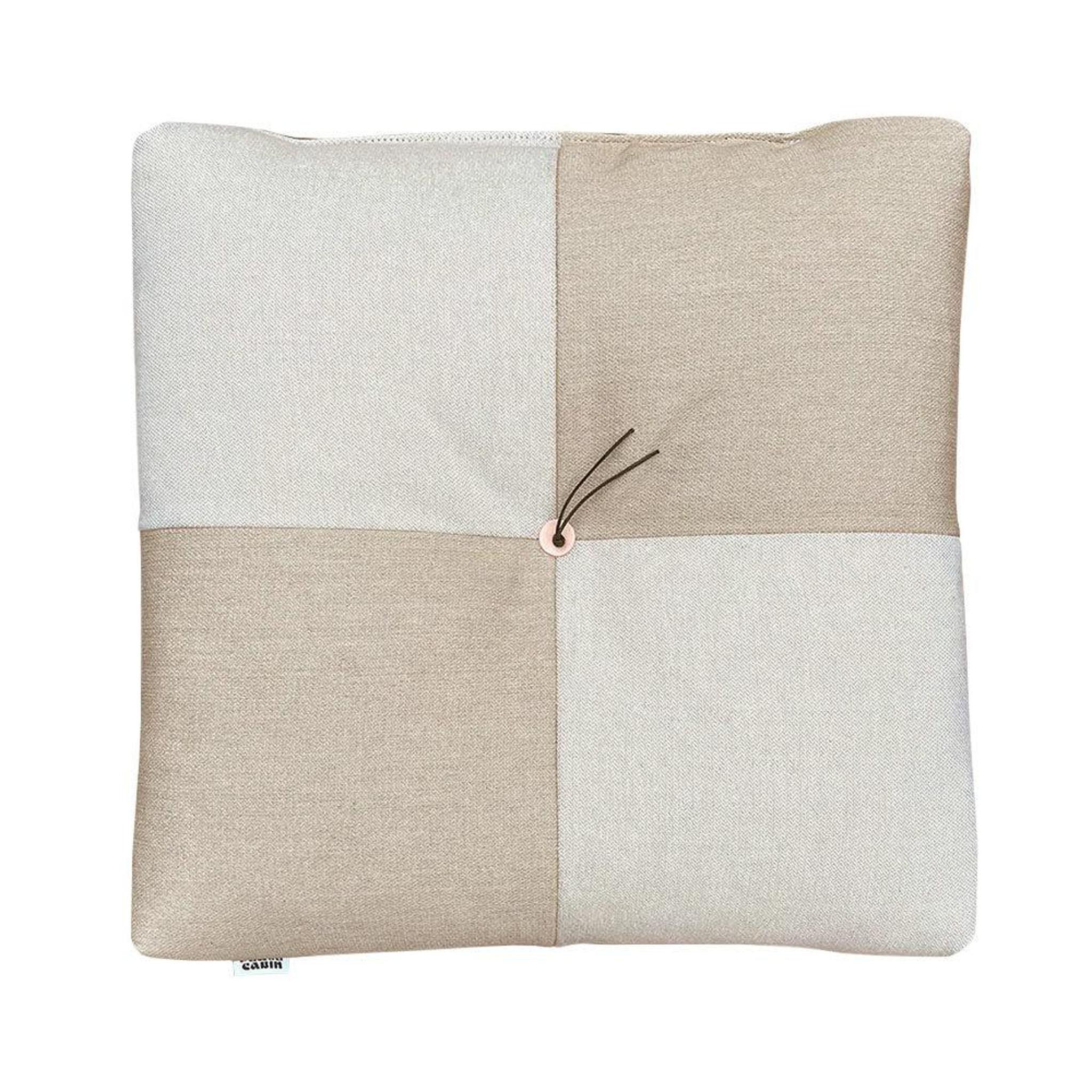 Froebel Cushion Patchwork 'Limestone / Chalk'