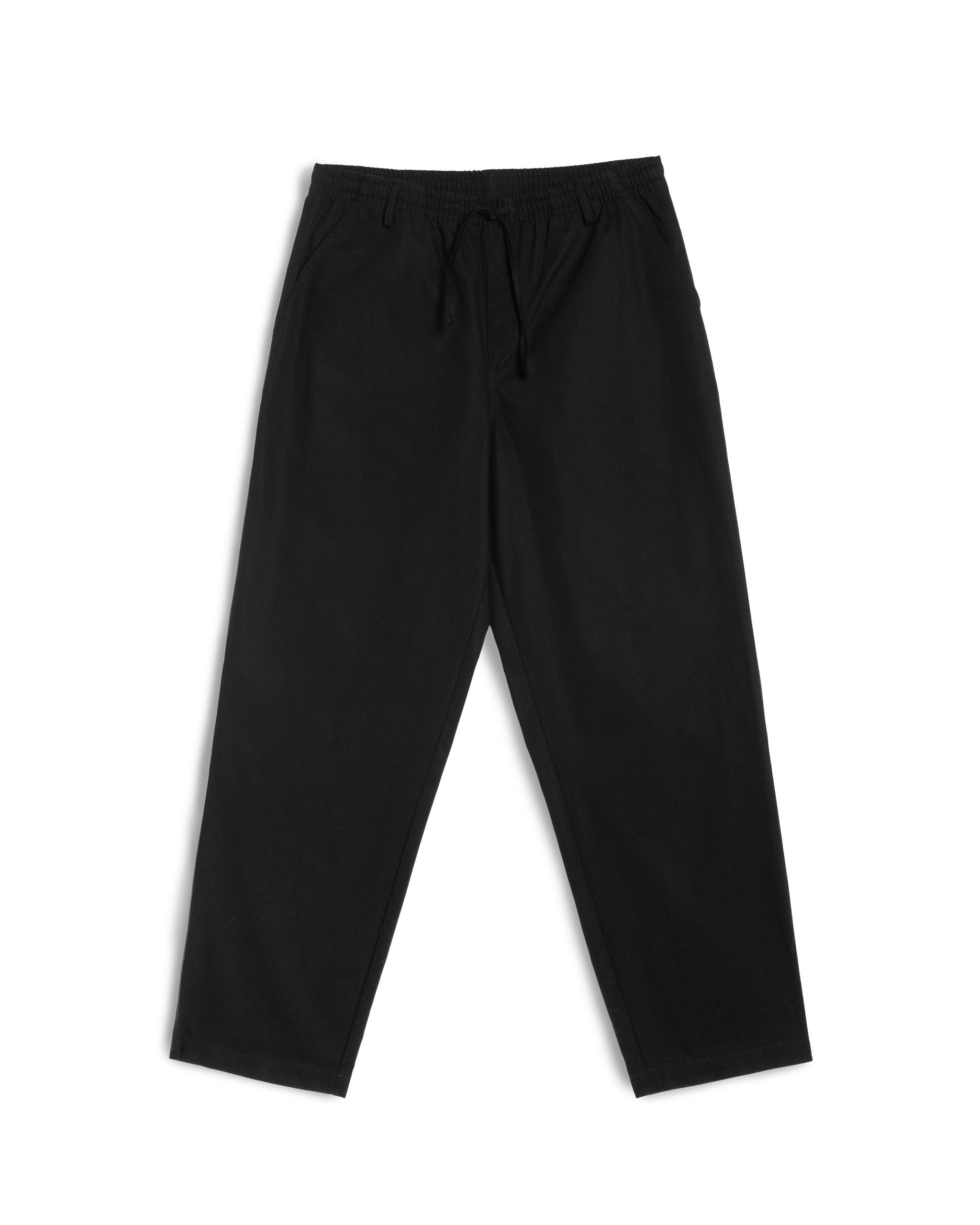 Black Herringbone Leisure Pant
