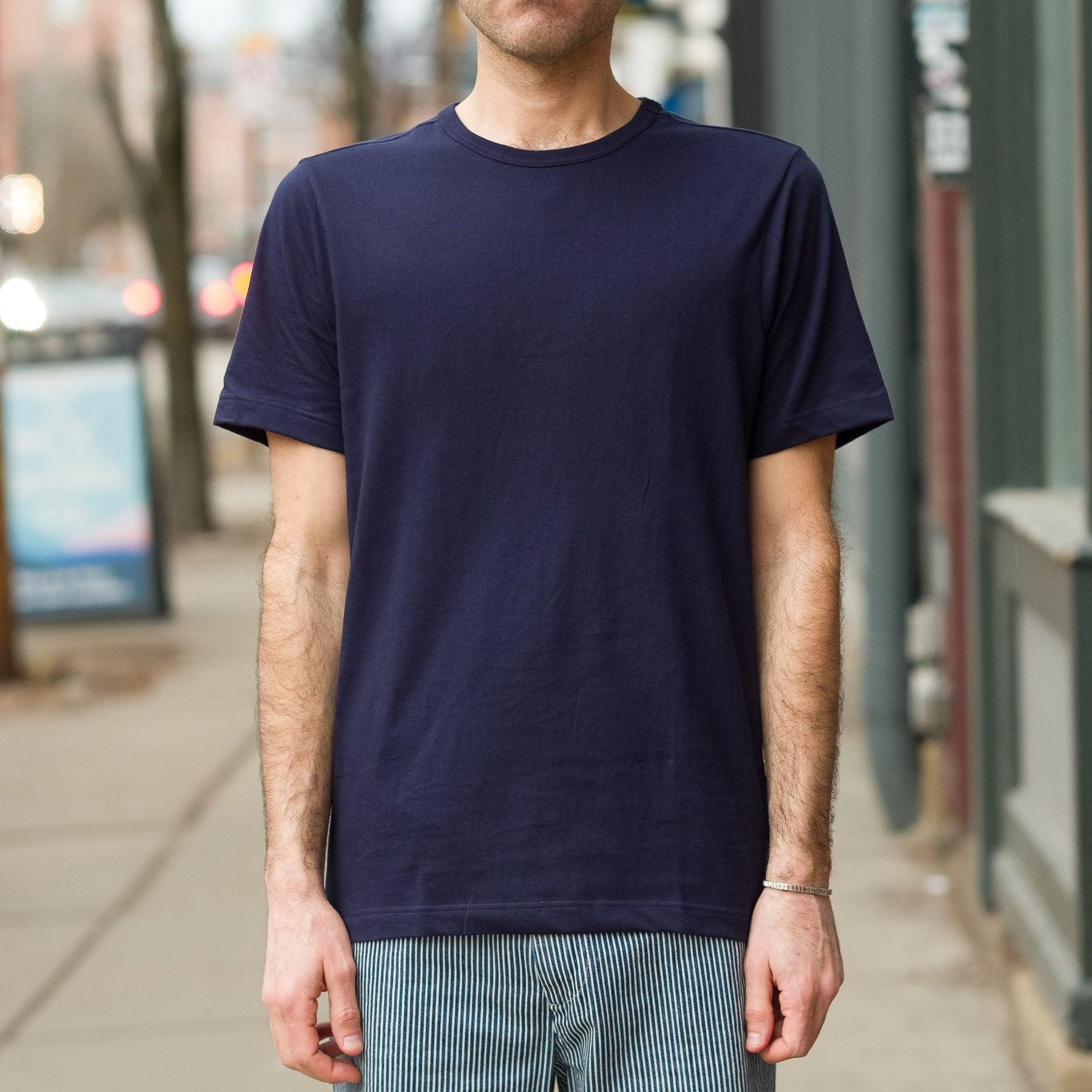 50s Loopwheel Tee in Ink Blue