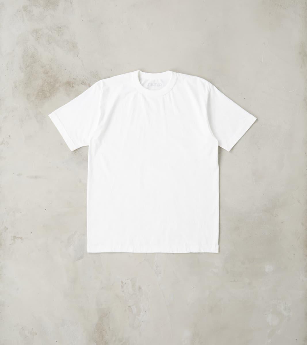 UTIL-WHT - UTILITEES Crew Neck T-Shirt - 5.5oz Loopwheel White