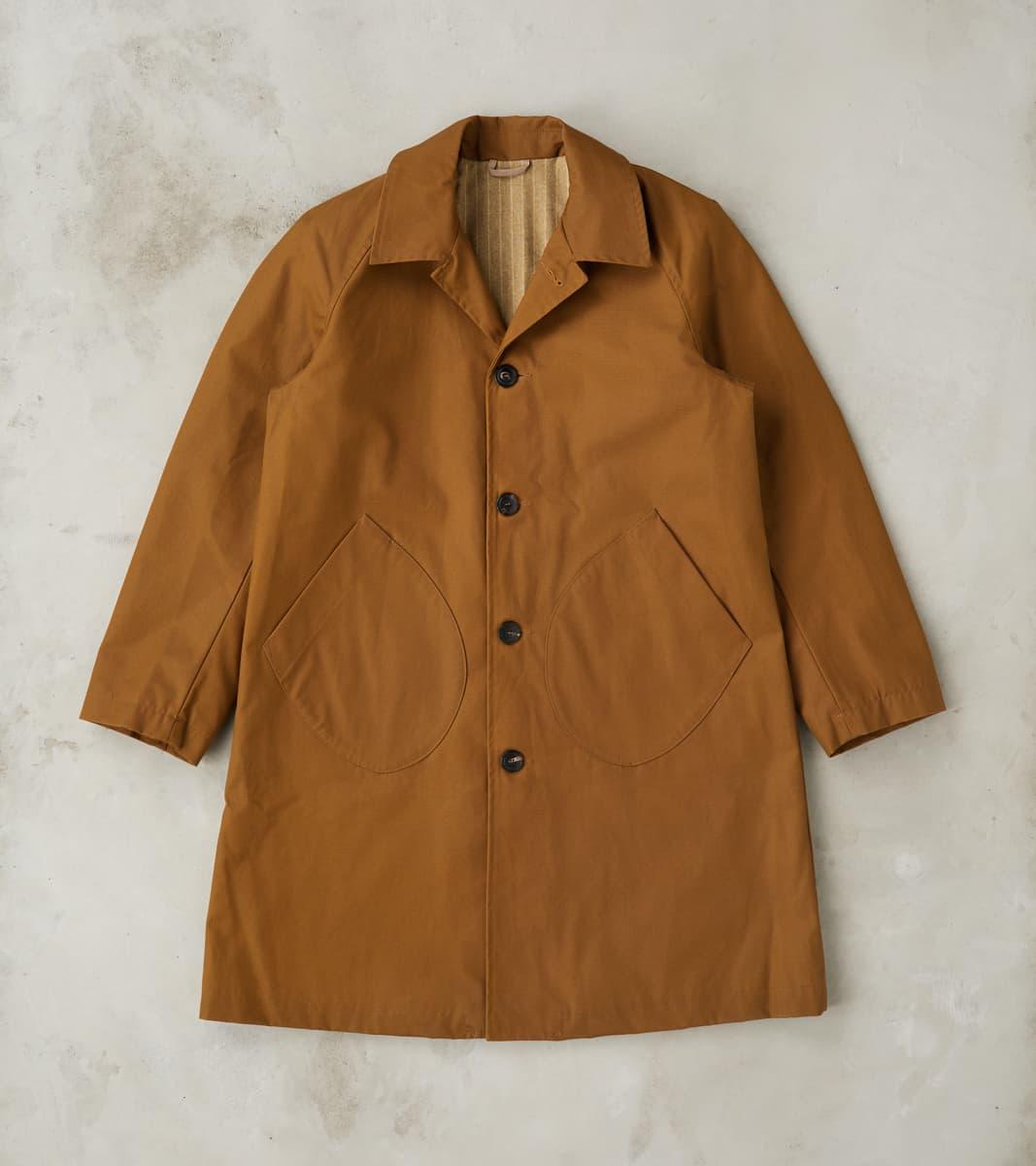 Groove 670 Raglan Trench Coat - Khaki Waterproof Waxed Canvas