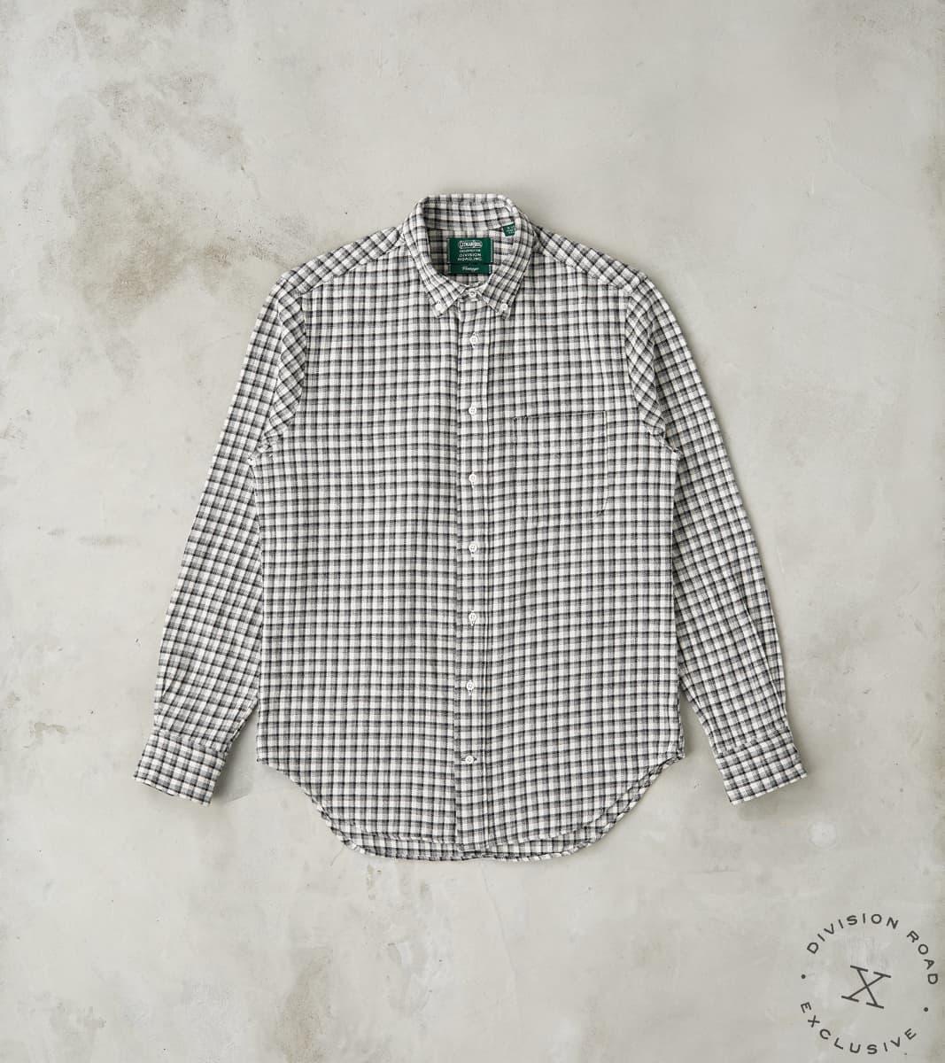 Japanese Old Slub Checked Twill - Grey