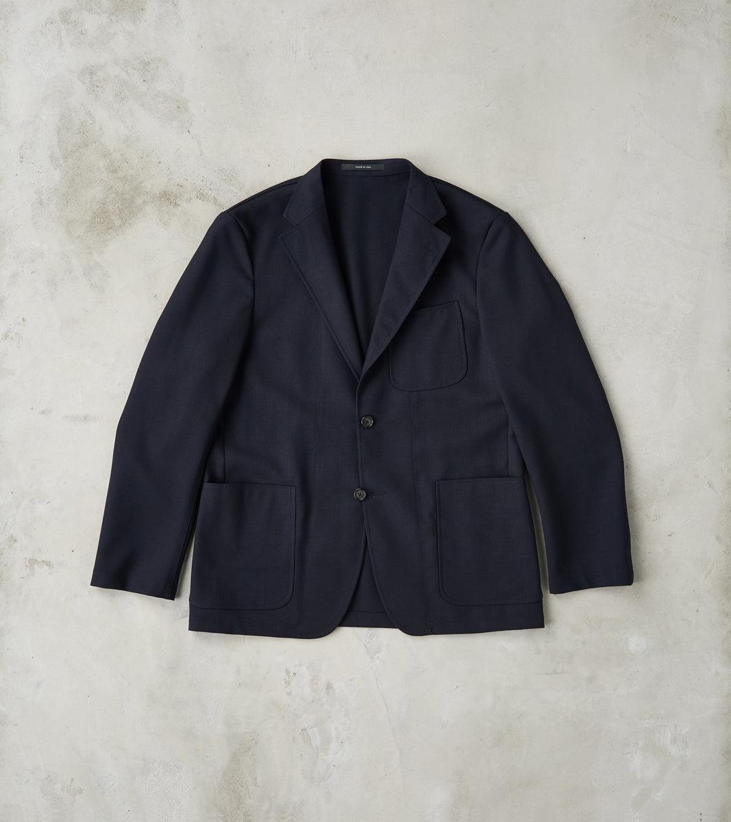 Simple Jacket- Marling & Evans® British Wool Hopsack - Navy