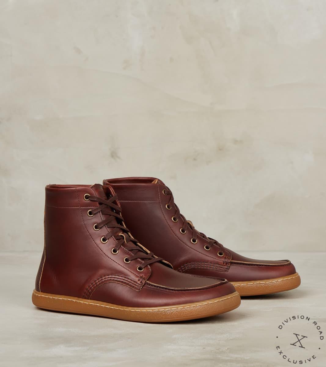 Barefoot Apron Boot - G7 - Barry Cup - Horween Timber CXL