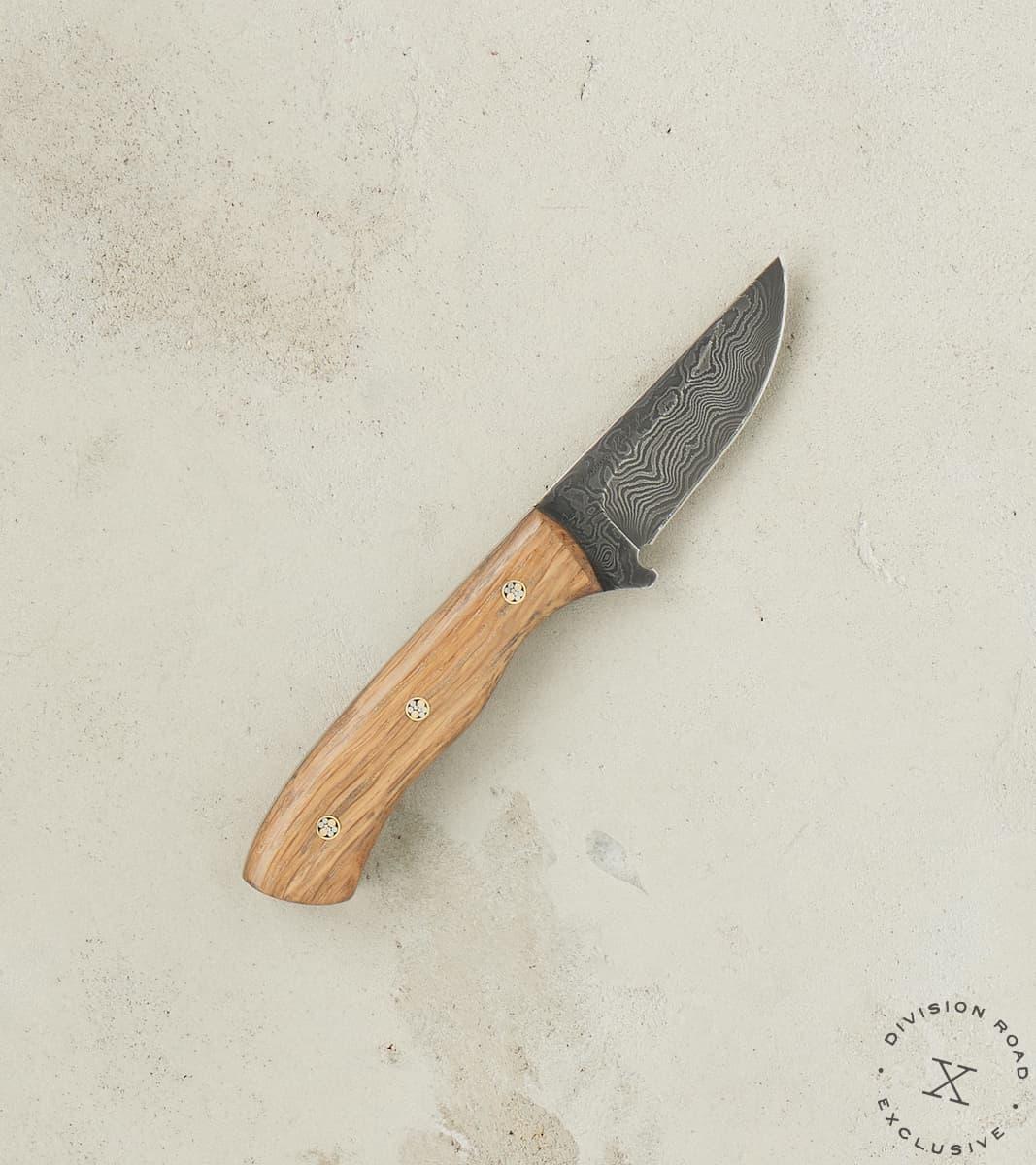 The Fields Artisan Handmade Damascus Steel & White Oak Fieldmate