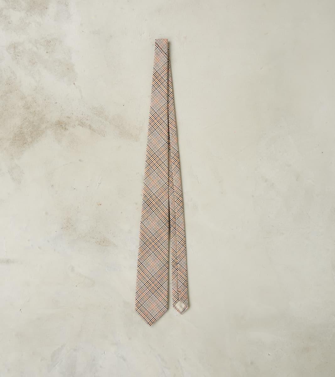 Neck Tie - Smoky Plaid Cotton Twill Cloth - Glenplaid