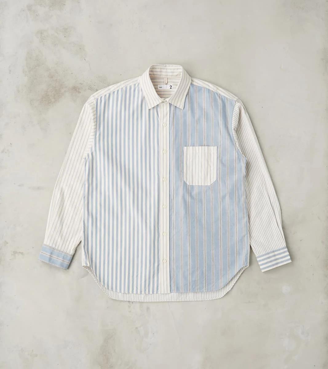 Baggy Fit Crazy Shirt - Organic Cotton Oxford Cloth - Blue