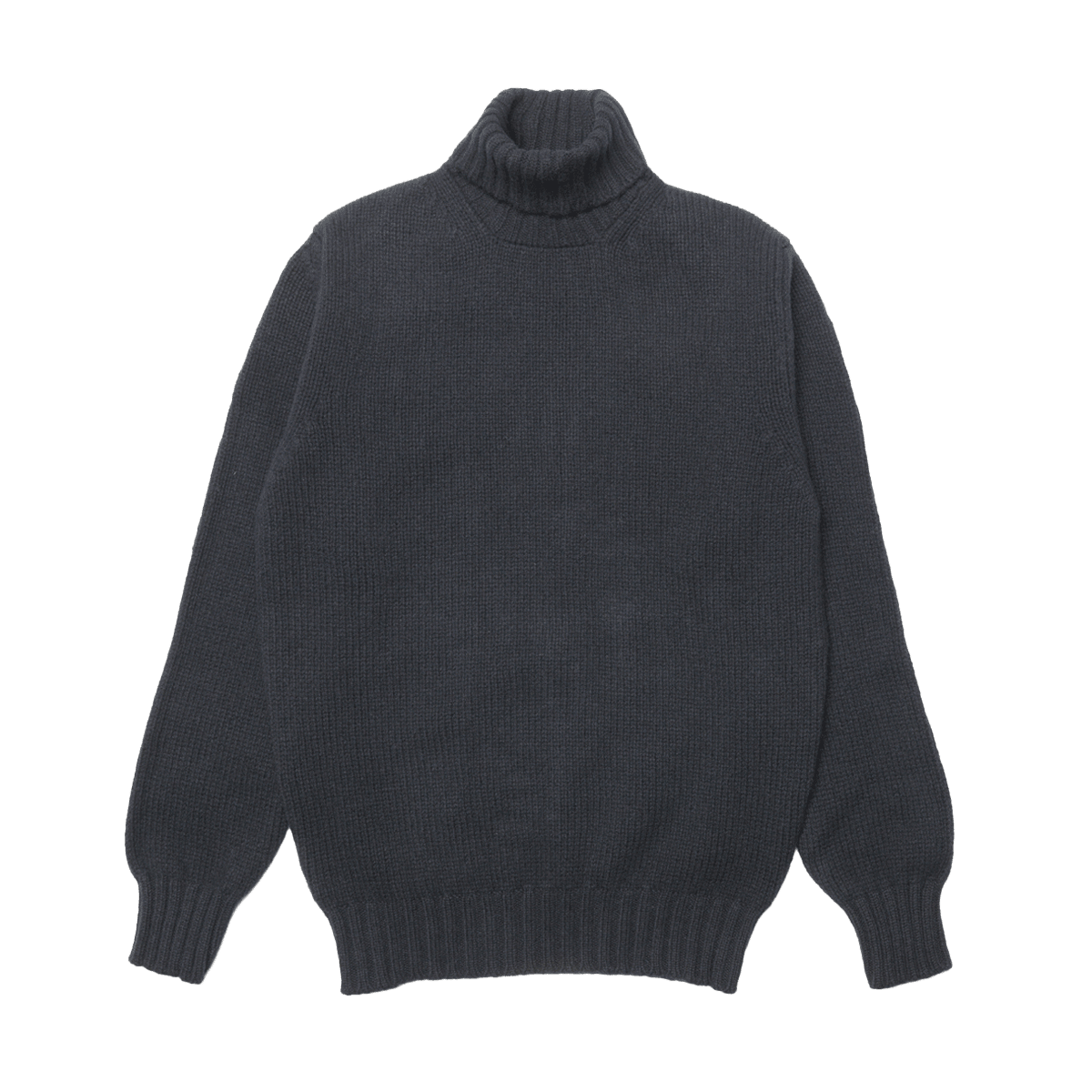 Black Newman Lambswool Roll Neck Jumper