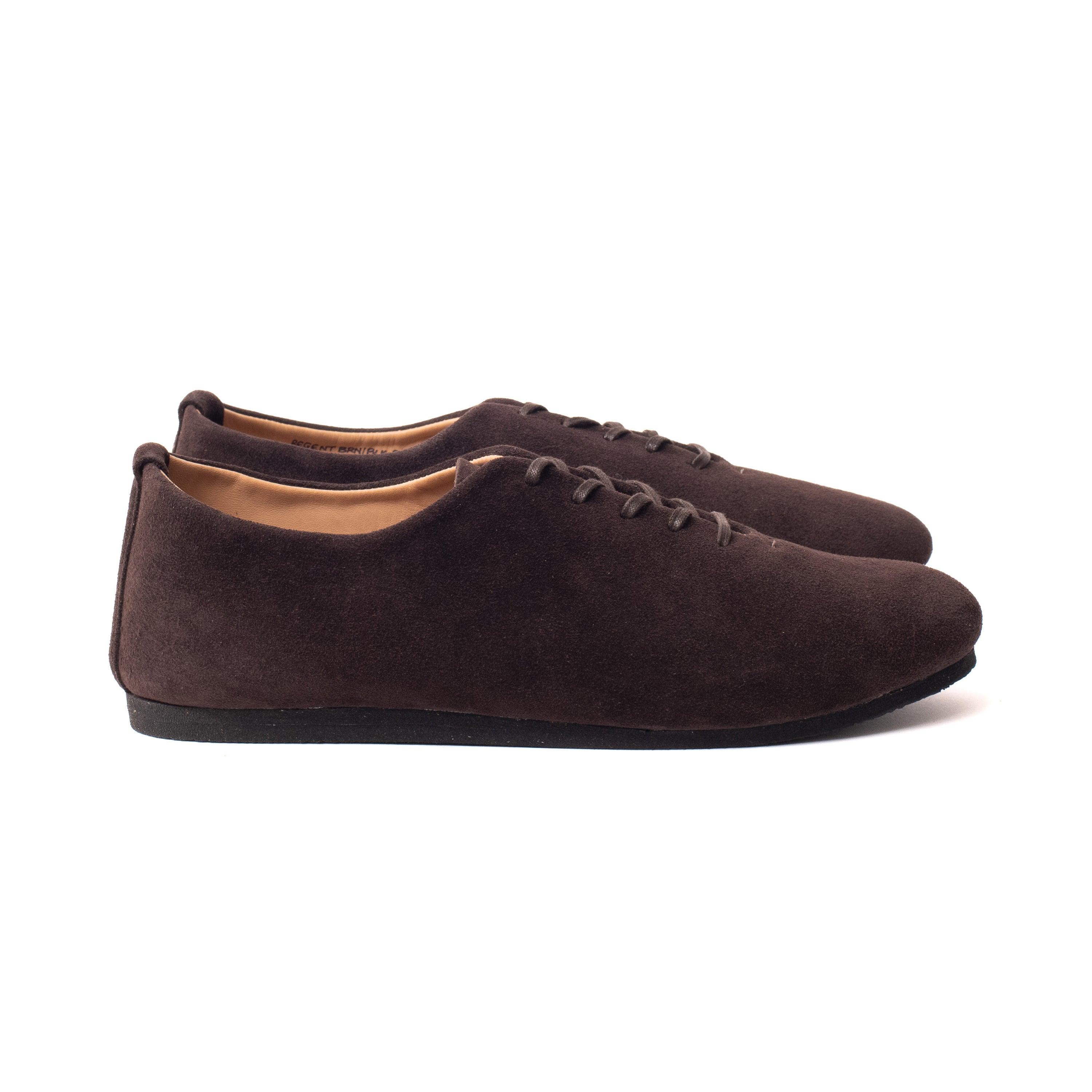 Regent Wholecut Shoe - Brown Kudu Suede