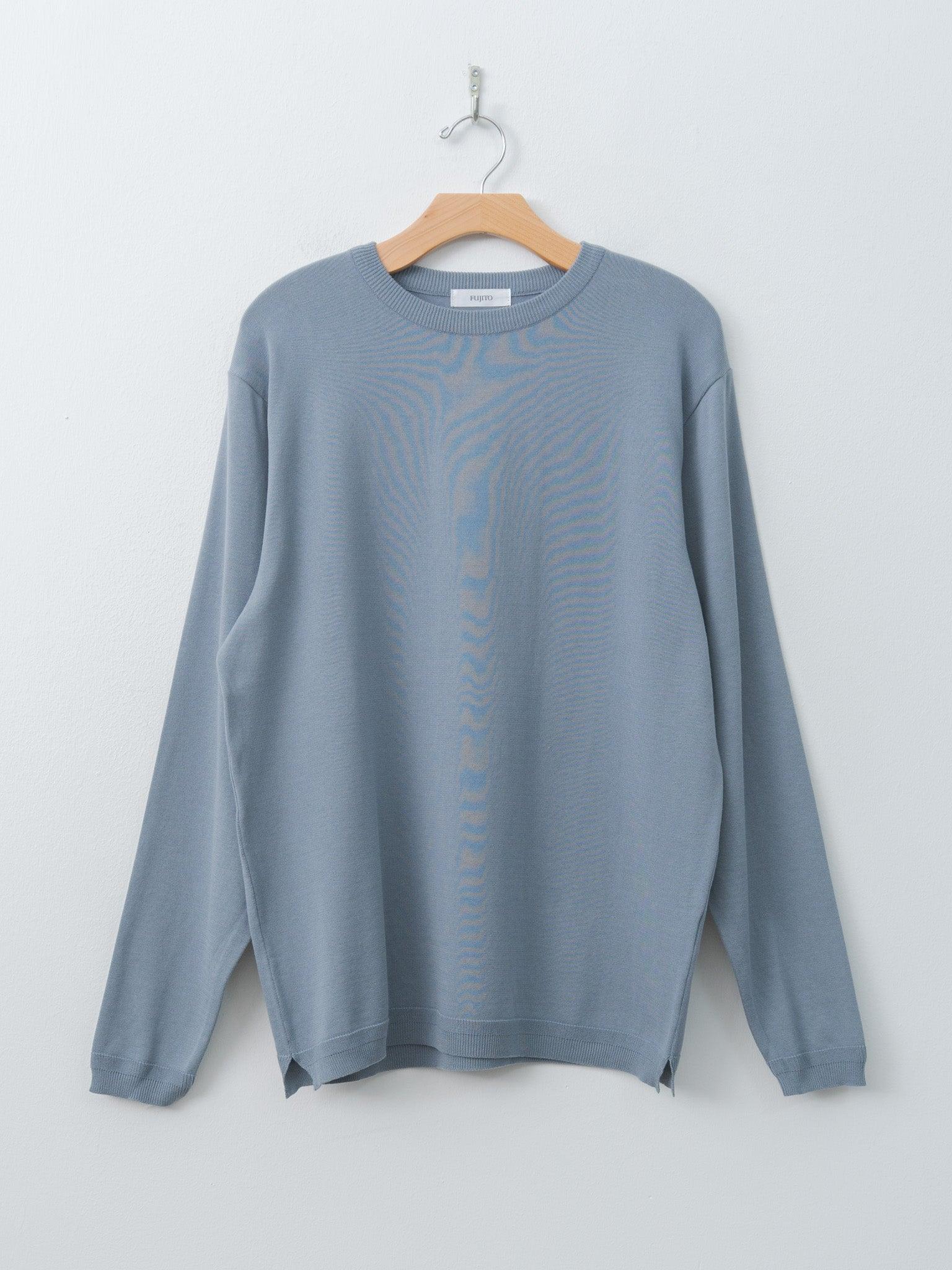 L/S Knit T-Shirt - Blue Gray, Brown
