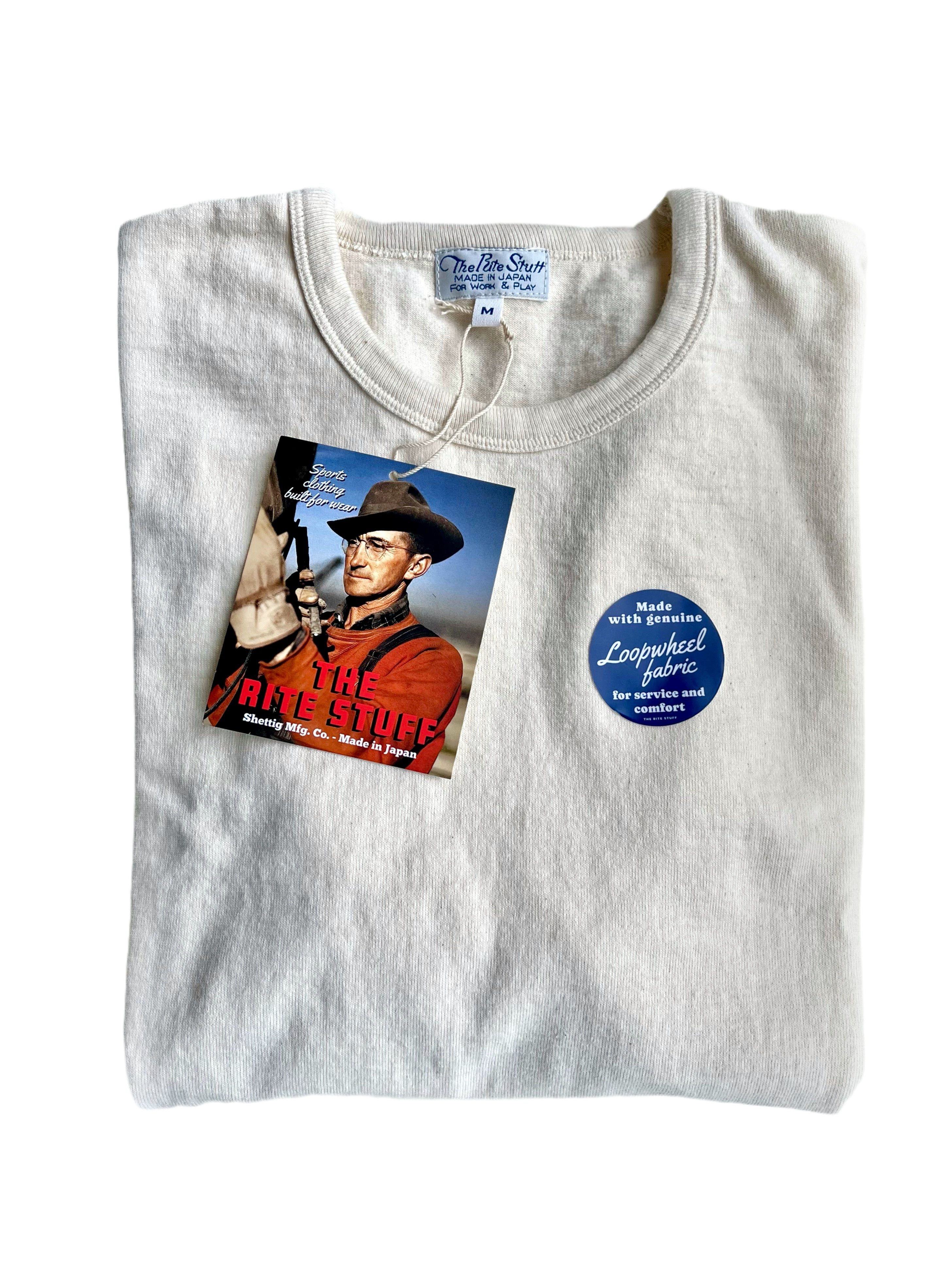 {Now Shipping} Heavyweight 9 oz. Loopwheel Tee (Ecru)