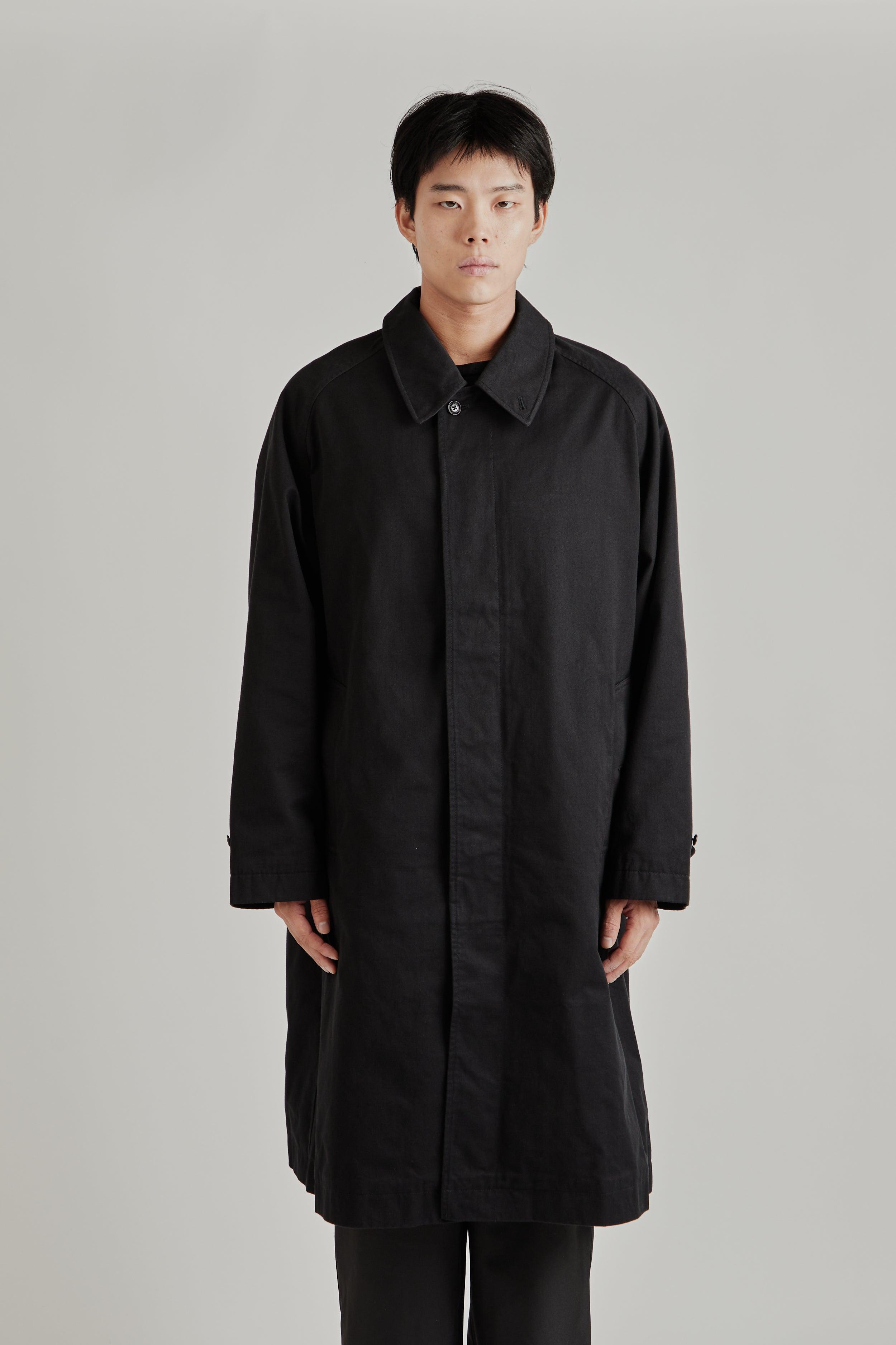 Cotton Cordura Windstopper Balmacaan - Black