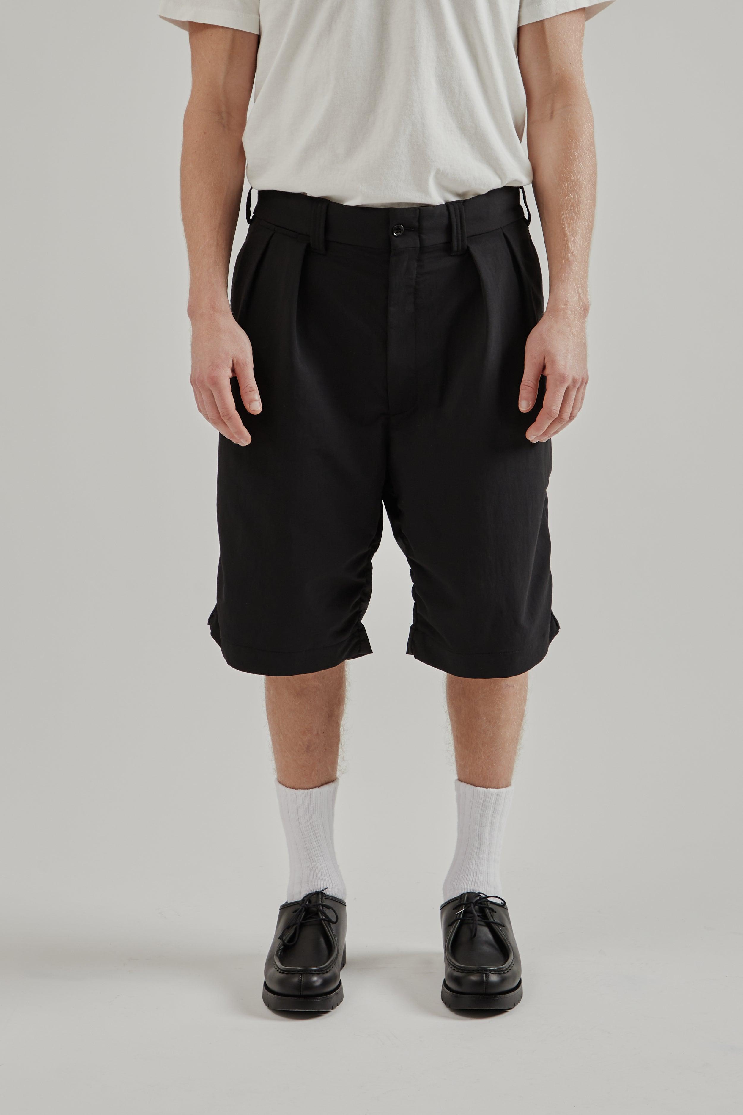Alphadry Double Pleats Shorts - Black