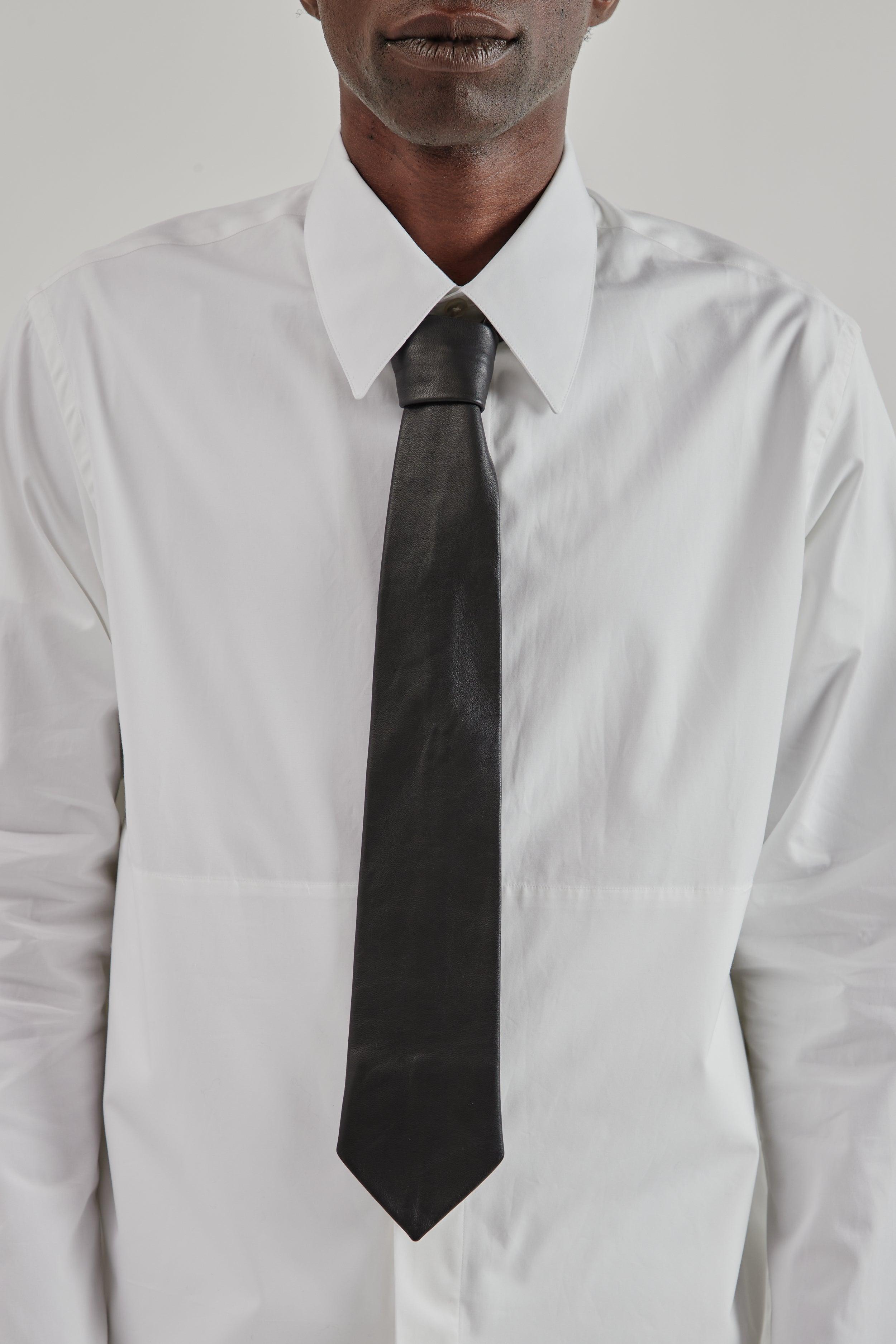 Leather Tie - Black