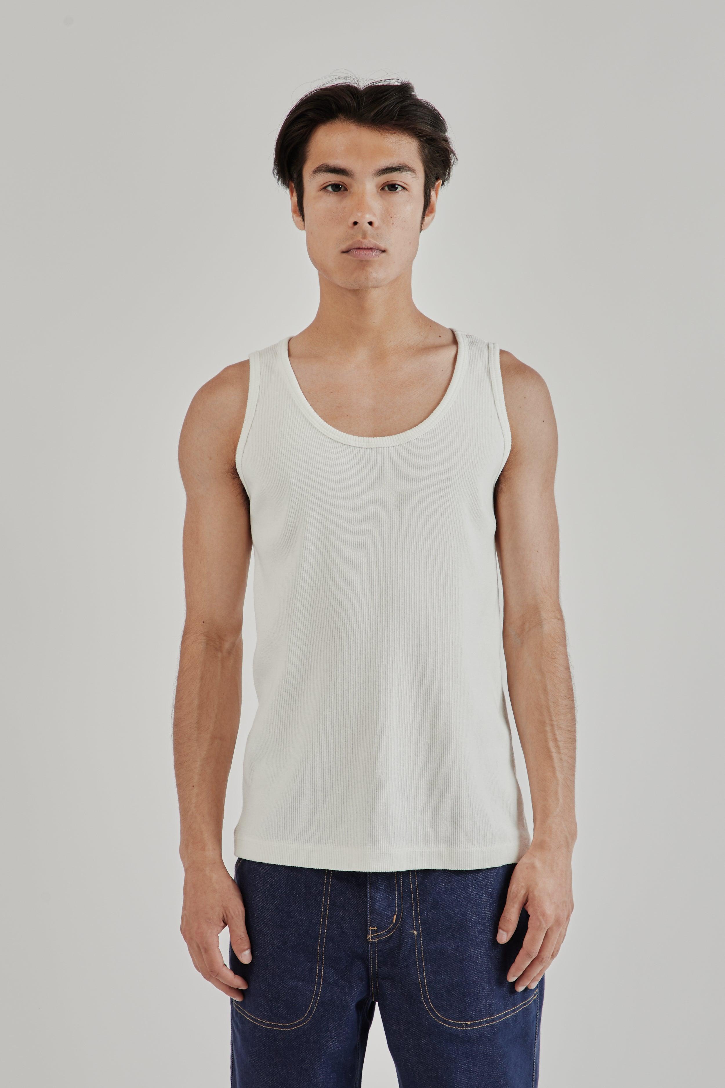 Pack Rib Tank Top - White