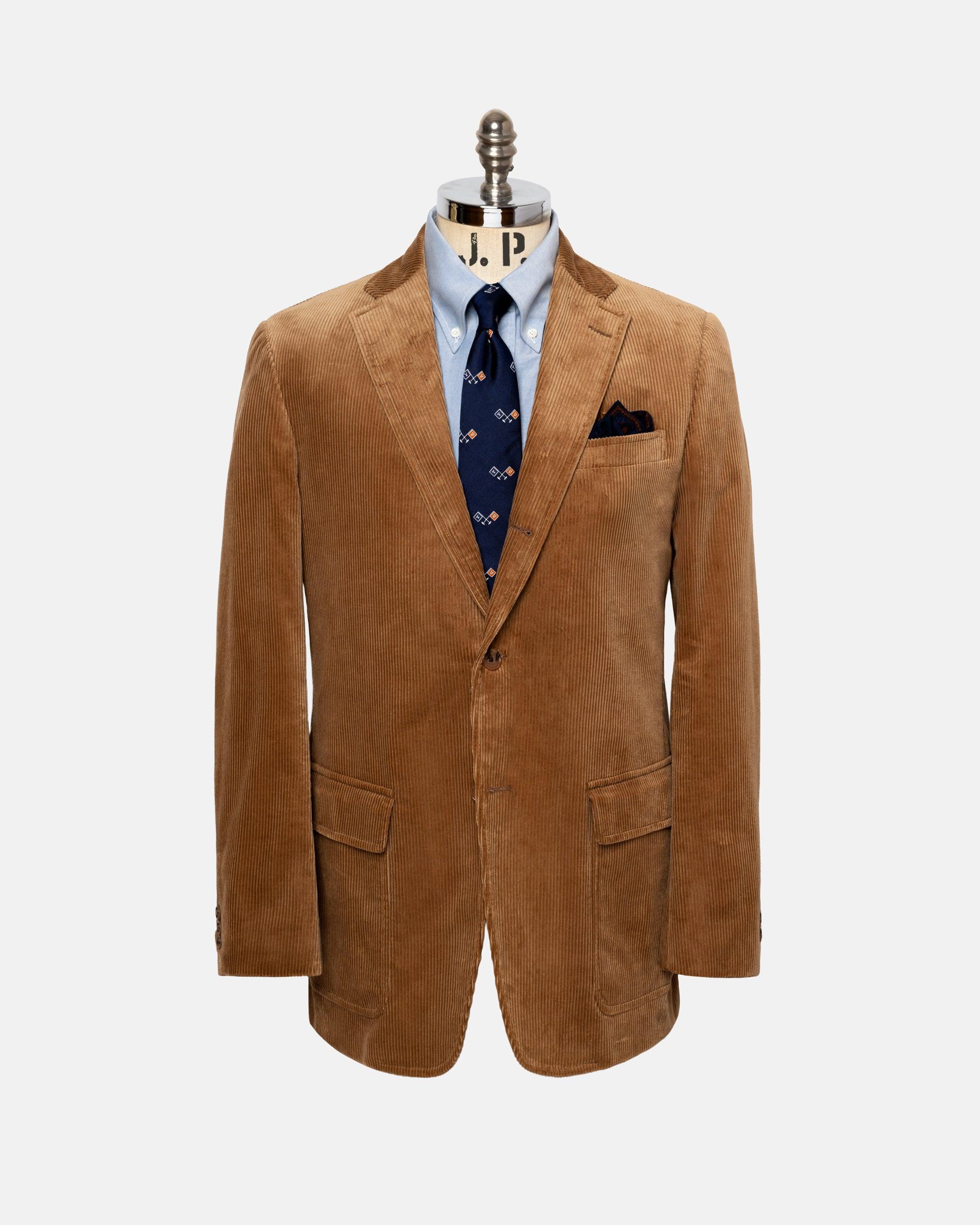 Made-in-USA Tan Duca Visconti Corduroy Sport Coat - Custom Make