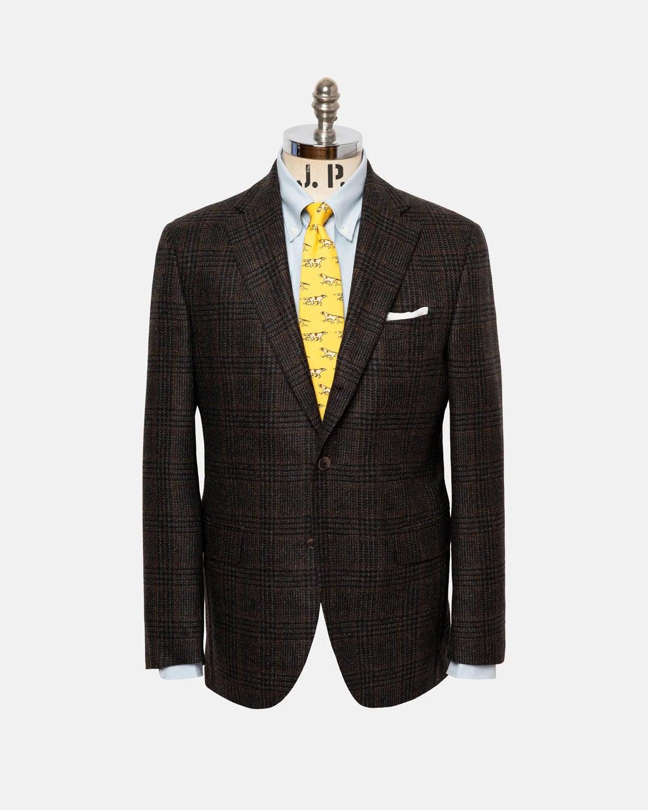 Made-in-Canada Brown Plaid Wool/Cashmere Sport Coat