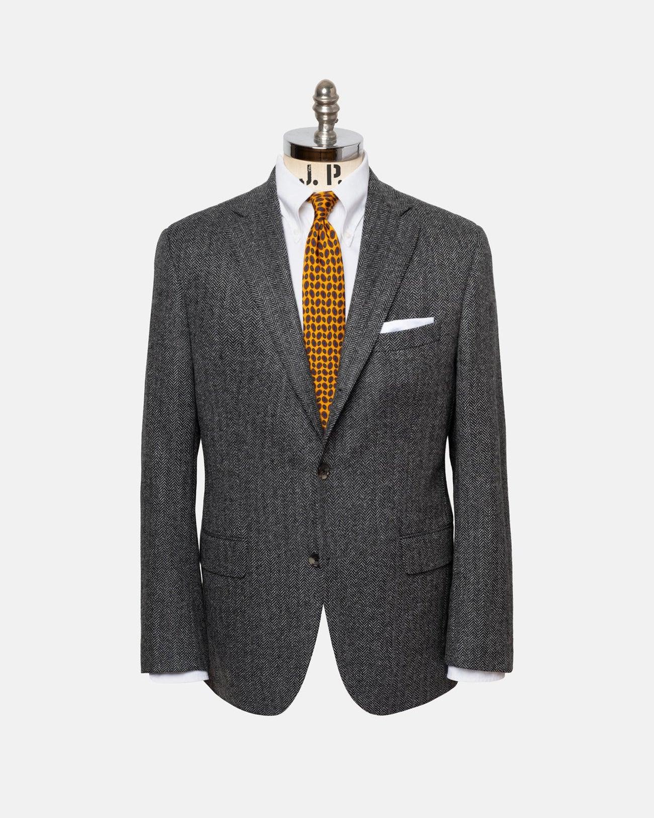 Made-in-Canada Grey Herringbone Wool/Cashmere Sport Coat