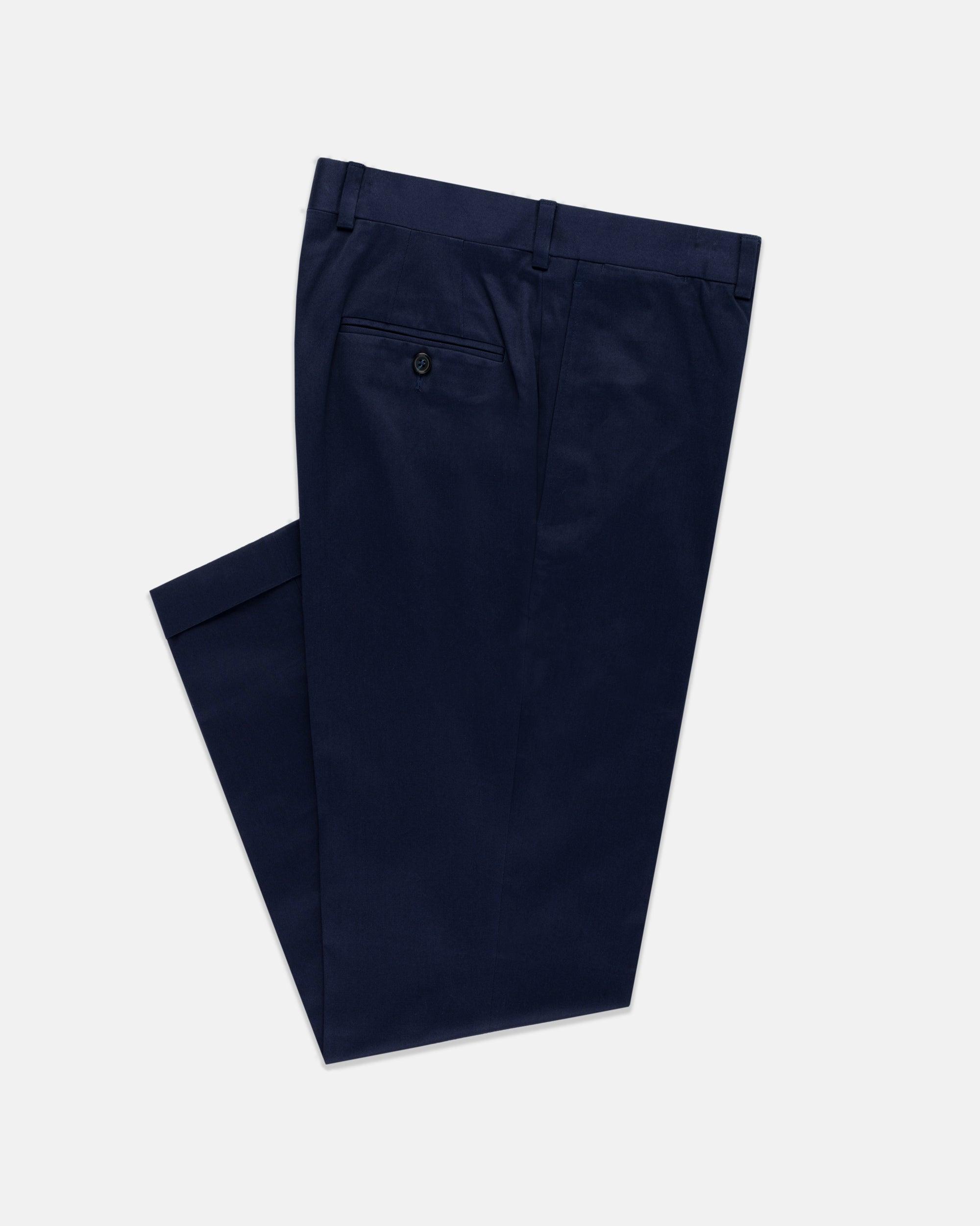 Made-in-Canada Navy Cotton Drill Cloth Trousers