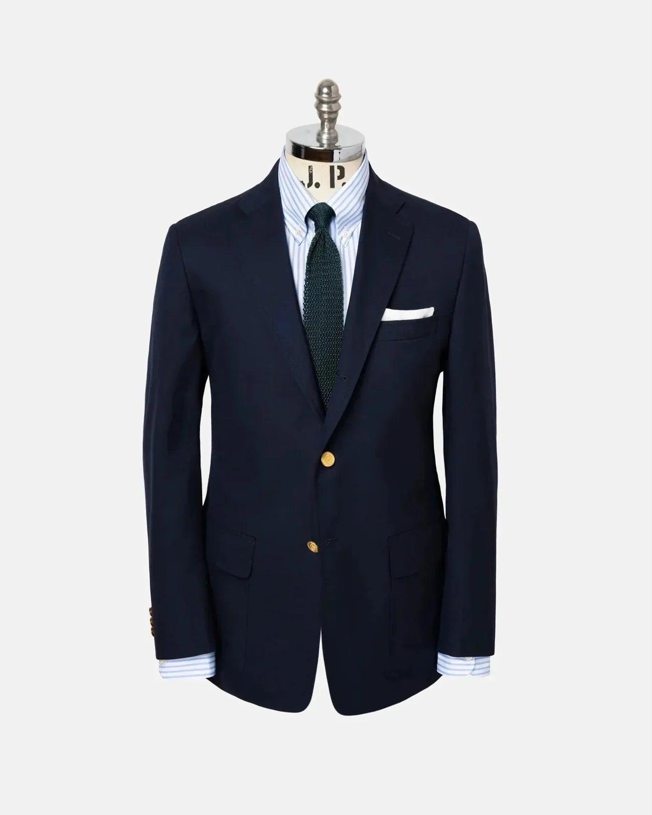 Made-in-USA Soft Make Navy Wool Ivy Blazer