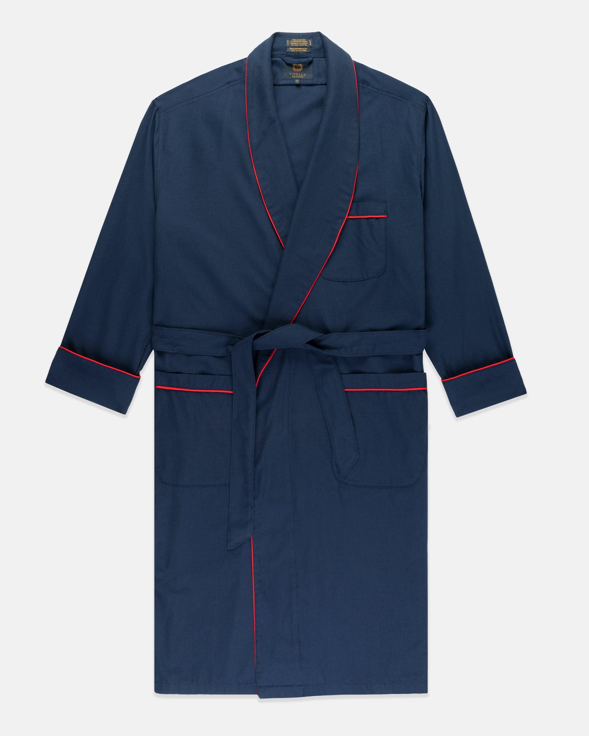 Made-in-Canada Viyella Navy Robe