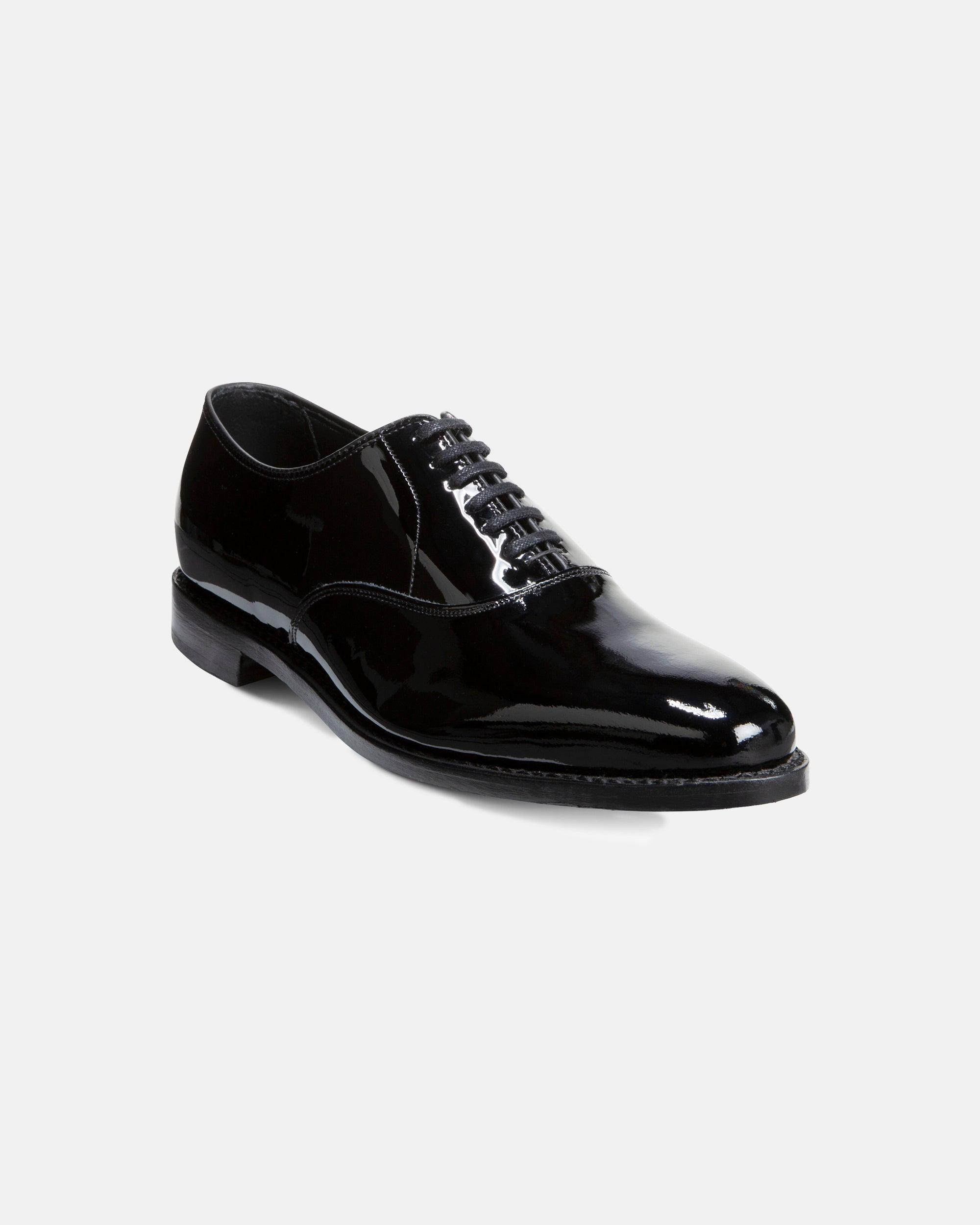 Made-in-USA Allen Edmonds Black Patent Carlyle Plain-toe Oxford Dress Shoe