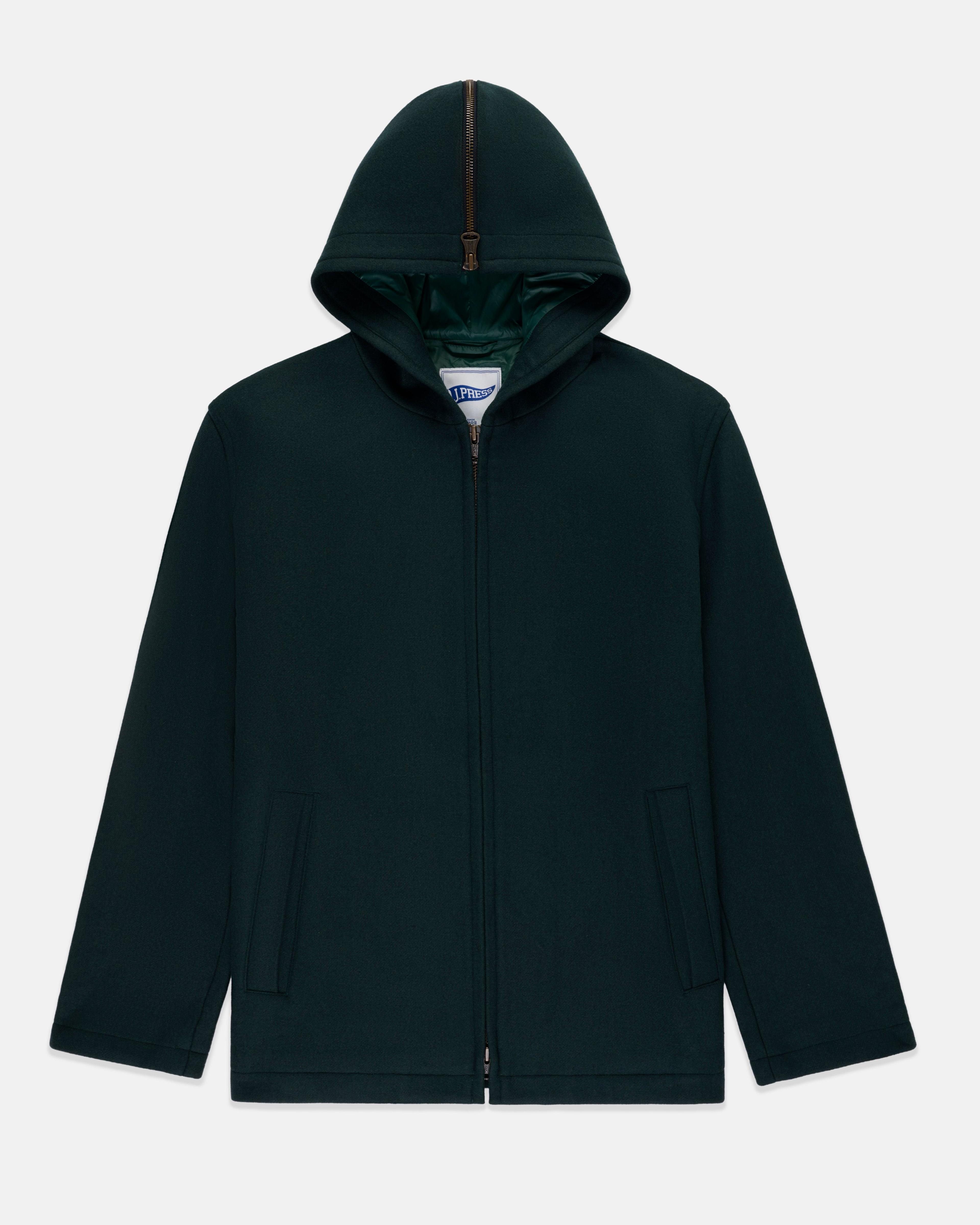 Bottle Green Melton Wool Zermatt Jacket