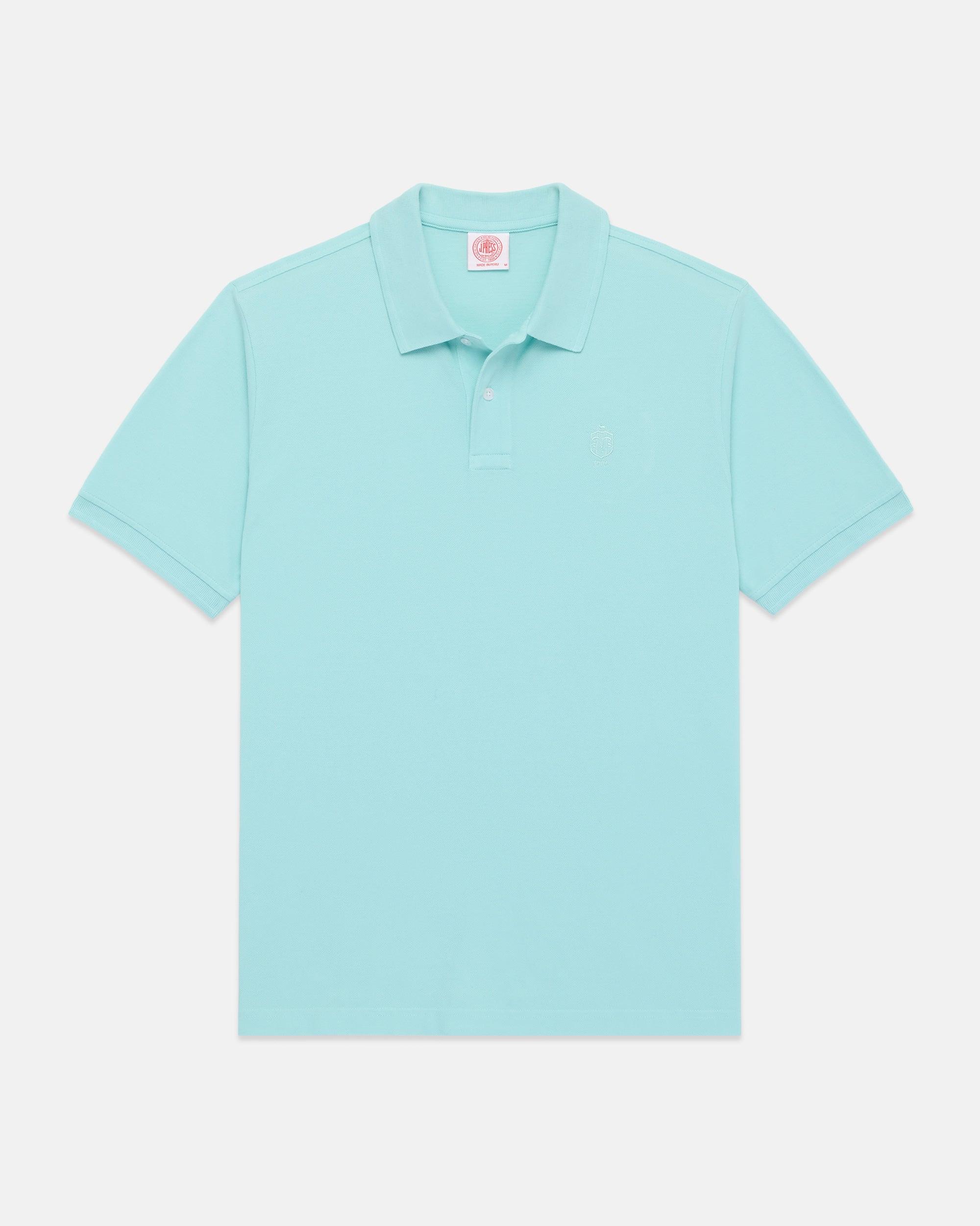 J. Press Light Blue 1902 Crest Pique Polo