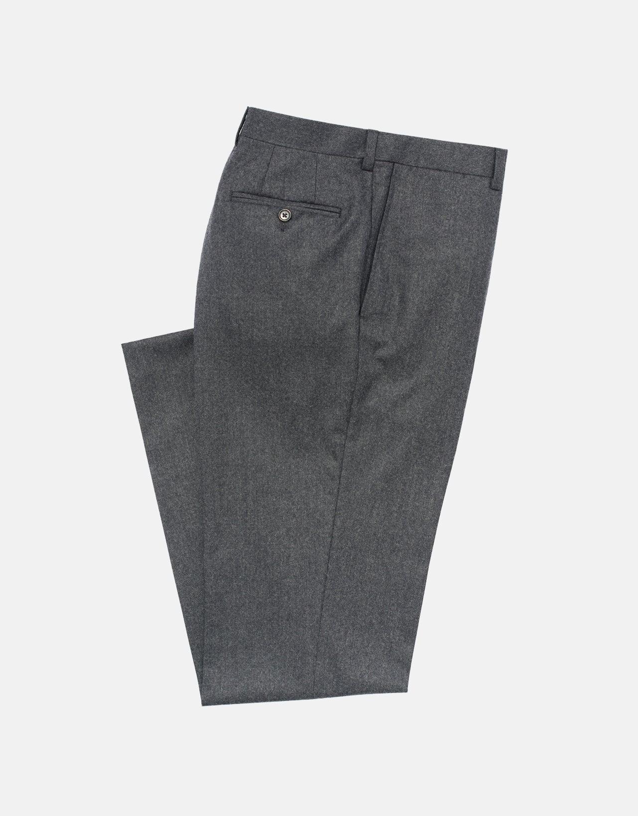 Made-in-Canada Medium Grey Wool Flannel Trouser