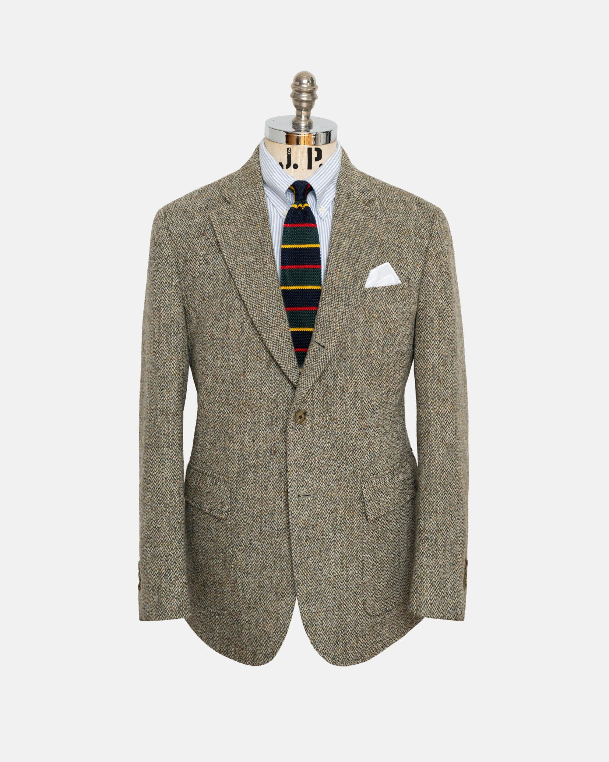 Made-in-Canada Light Olive Barleycorn Harris Tweed Sport Coat