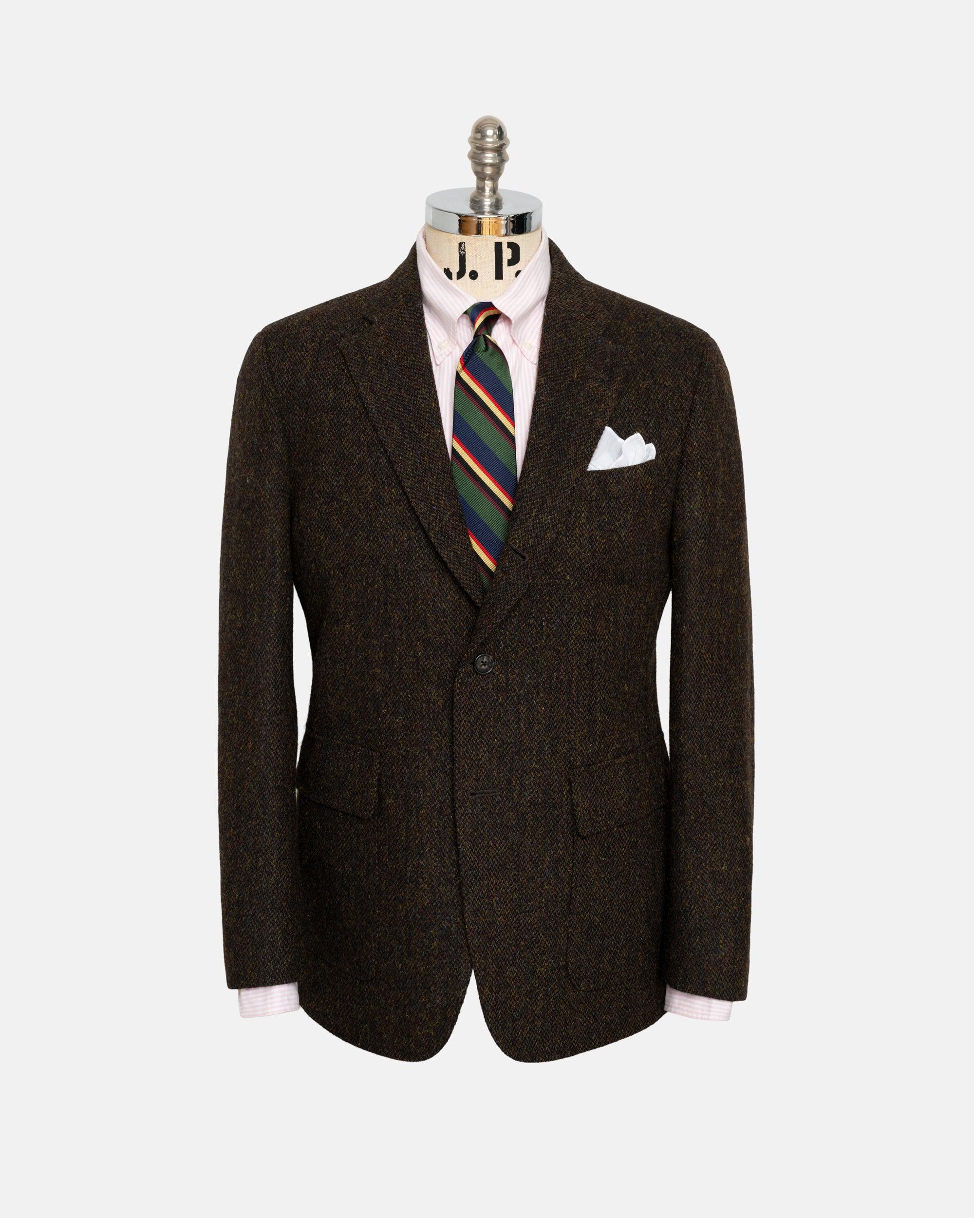 Made-in-Canada Brown Marl Harris Tweed Sport Coat