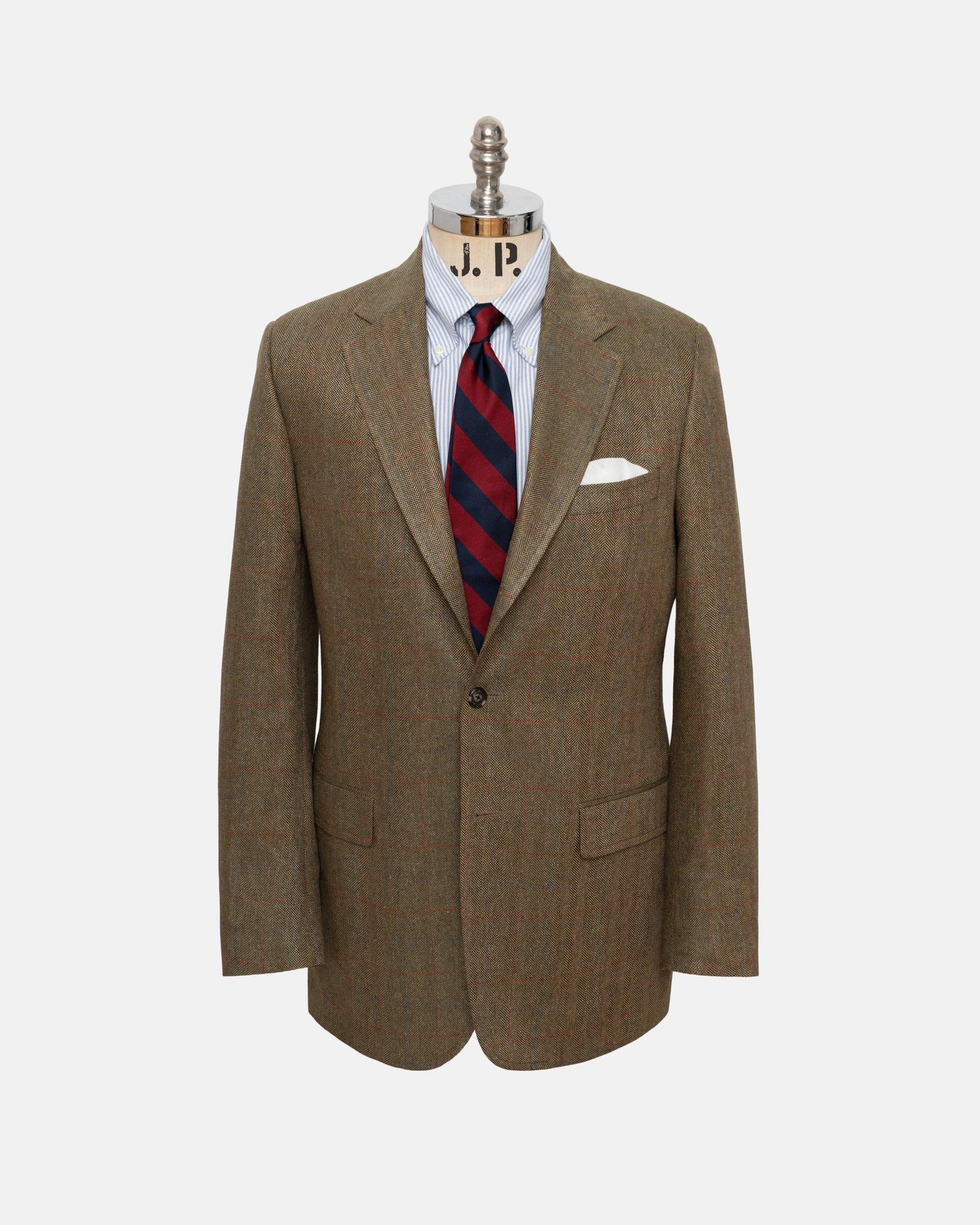 Made-in-Canada Olive Barleybone Silk Sport Coat - Custom Make