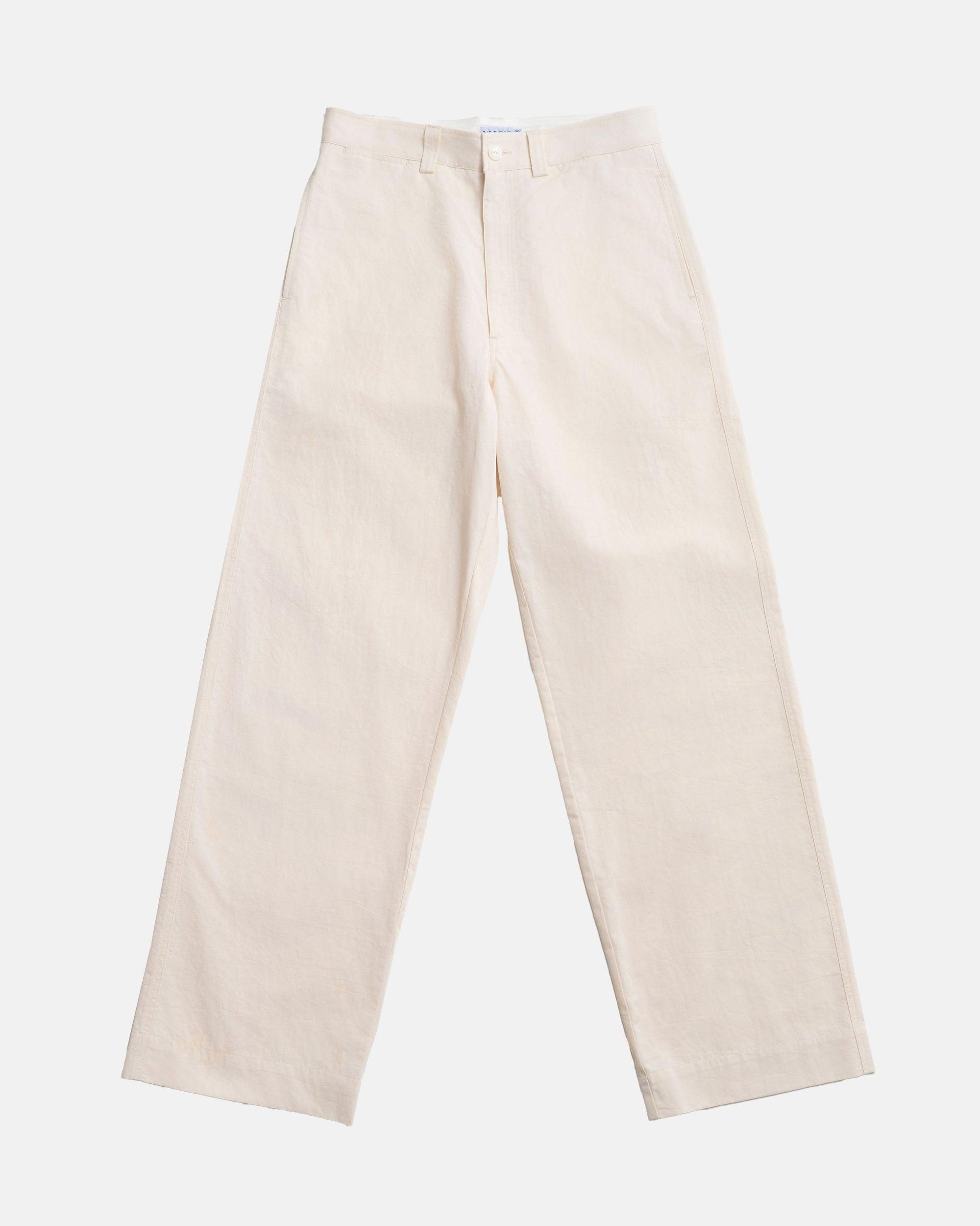 Stone Cotton/Linen High n' Wide Pant