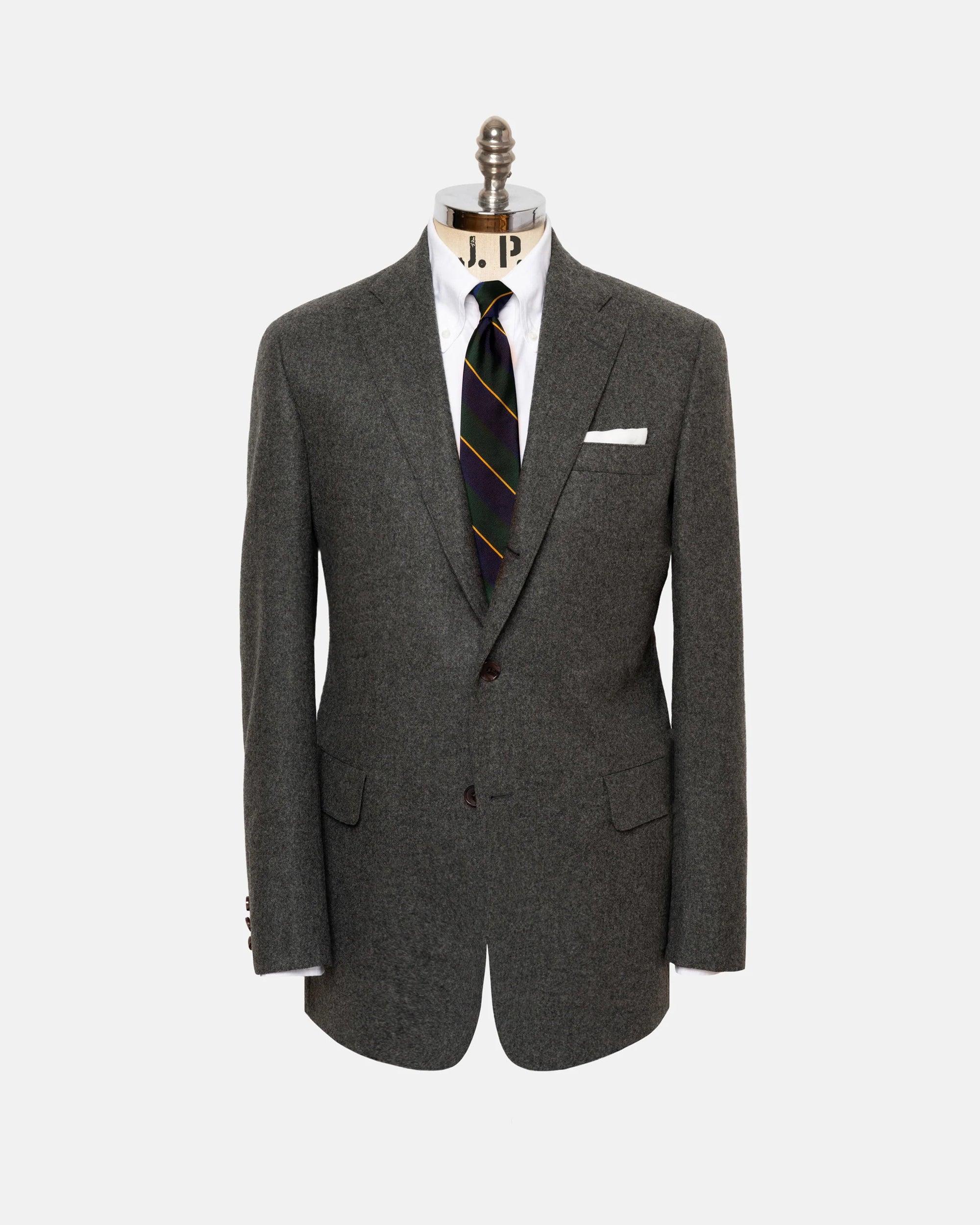 Made-in-USA Grey Fox Flannel Ivy Model Suit