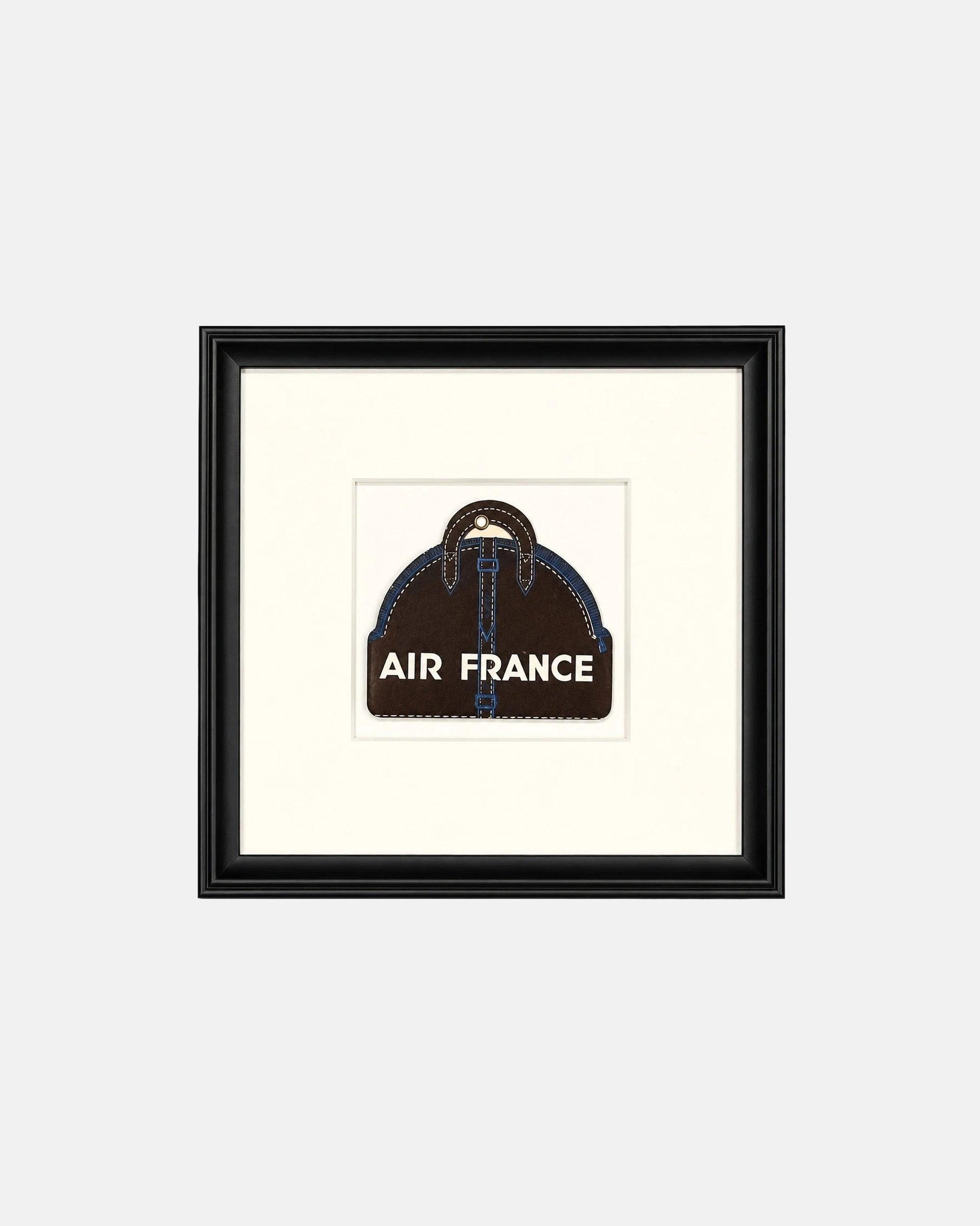 Vintage Air France Framed Luggage Label 8.5 x 8.5 in.