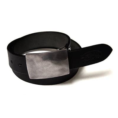 Studio D’artisan FLAT BUCKLE LEATHER BELT-Black (B-83)