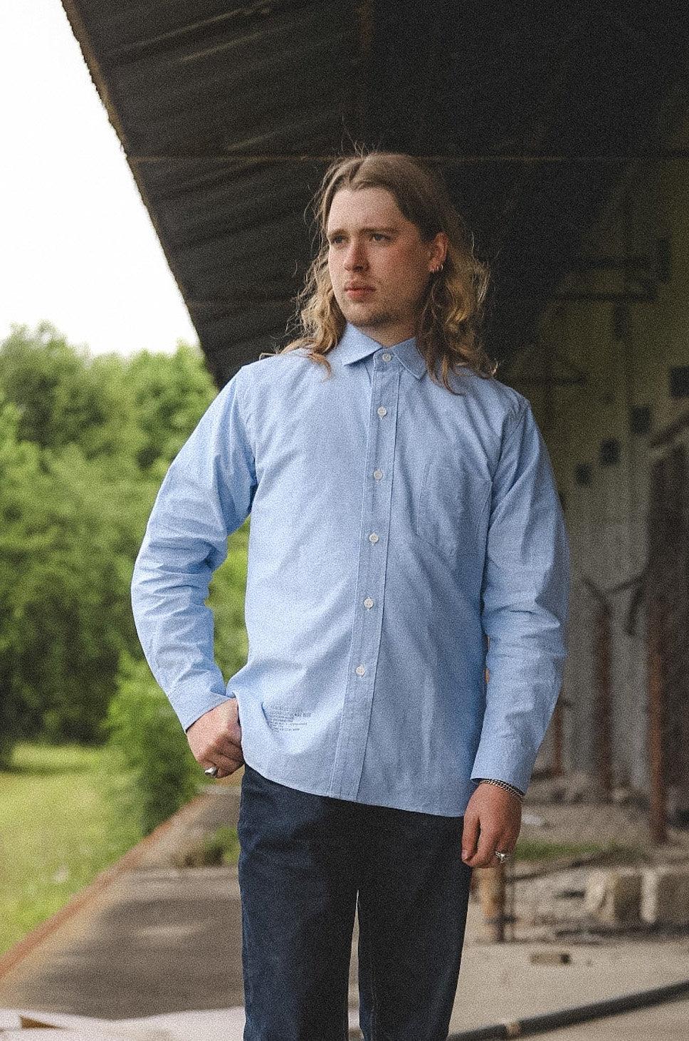 BR28824 Buzz Rickson US Air Force Oxford Shirt- Blue