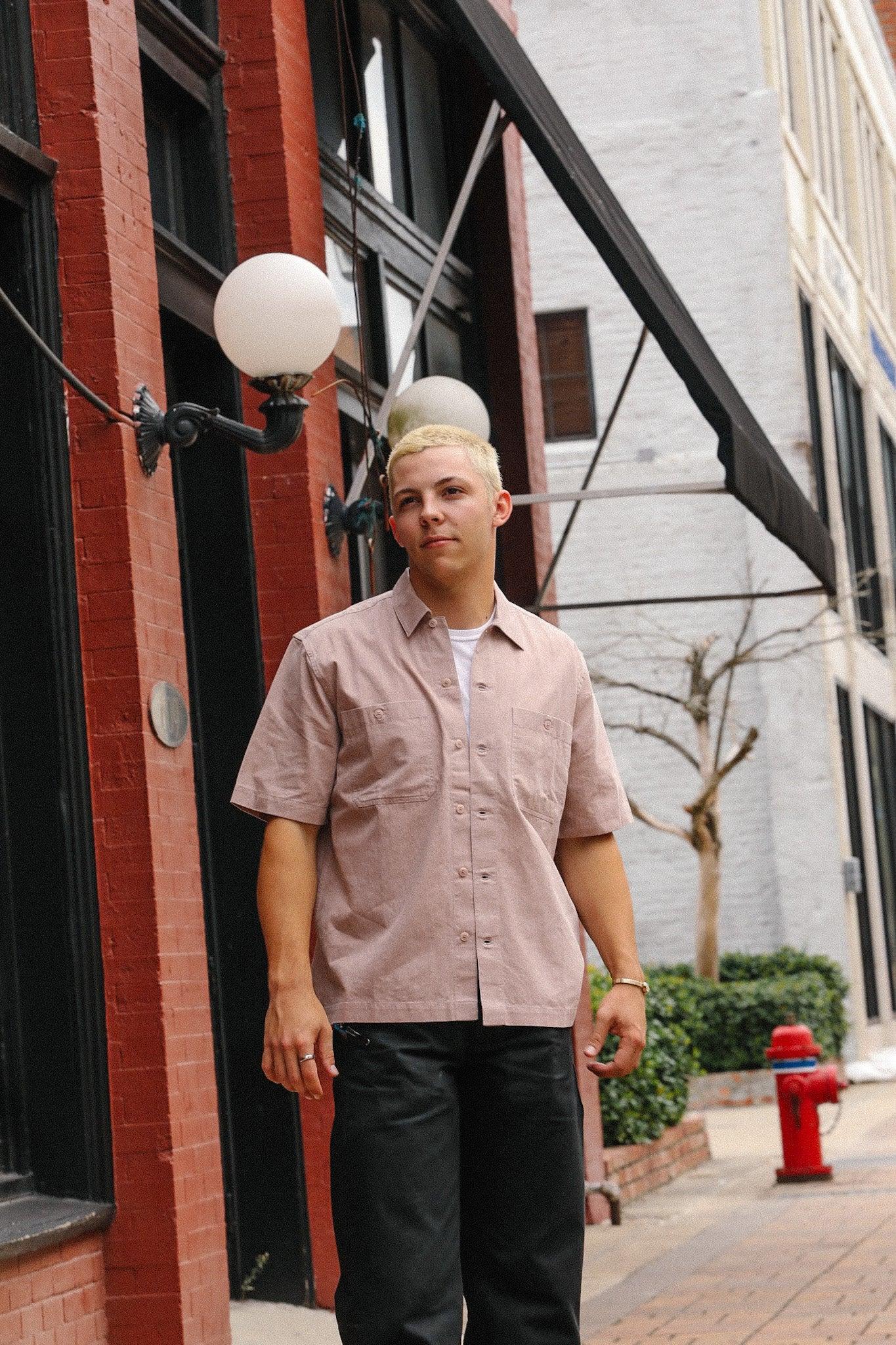 Short Sleeve Workshirt- Blush