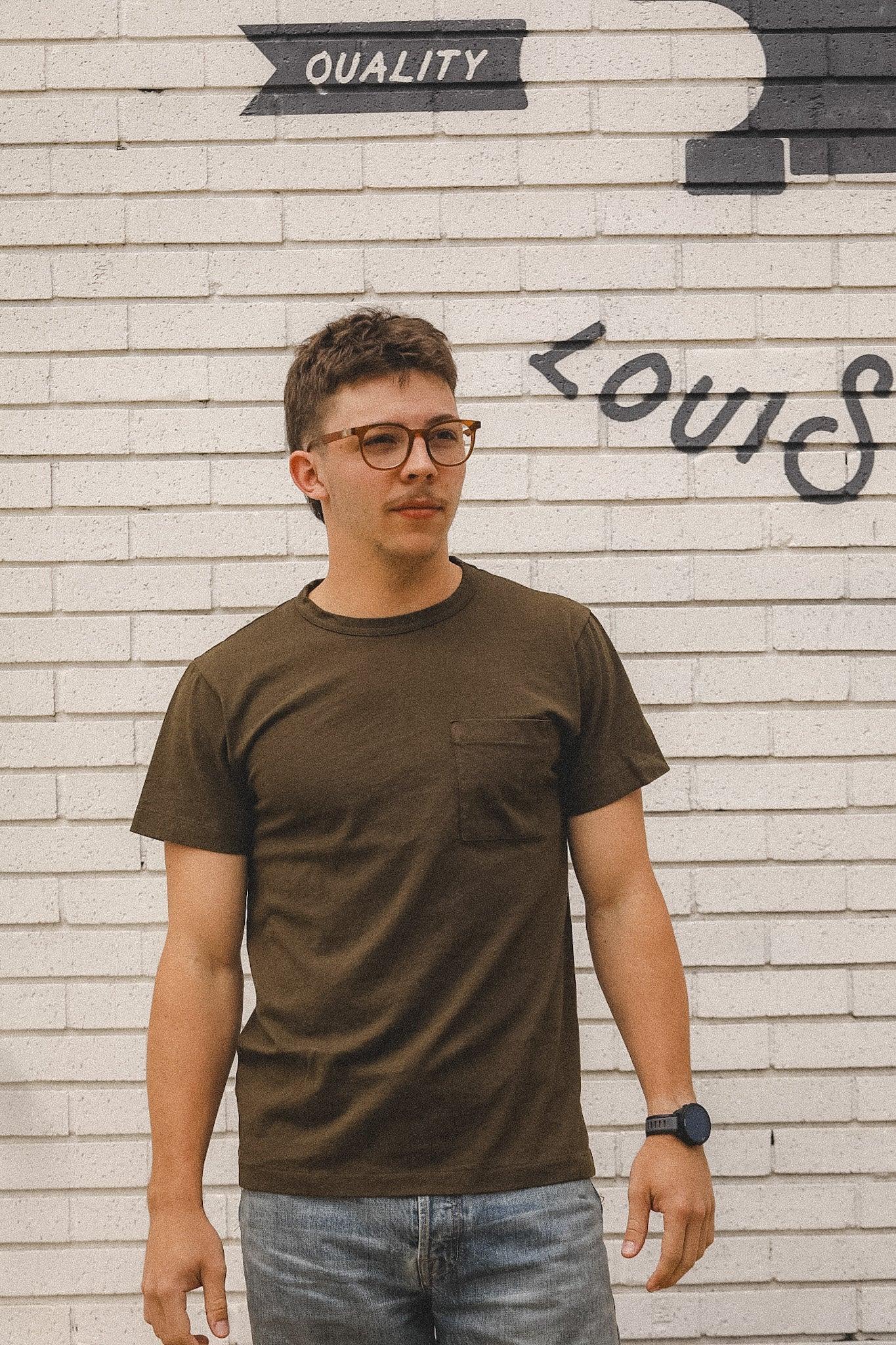 Dehen 1920 Heavy Duty Single Pocket Tee-Loden