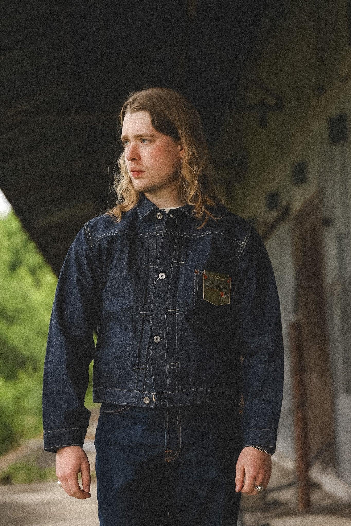 BR16041 Buzz Rickson World War II Denim Blouse- Indigo