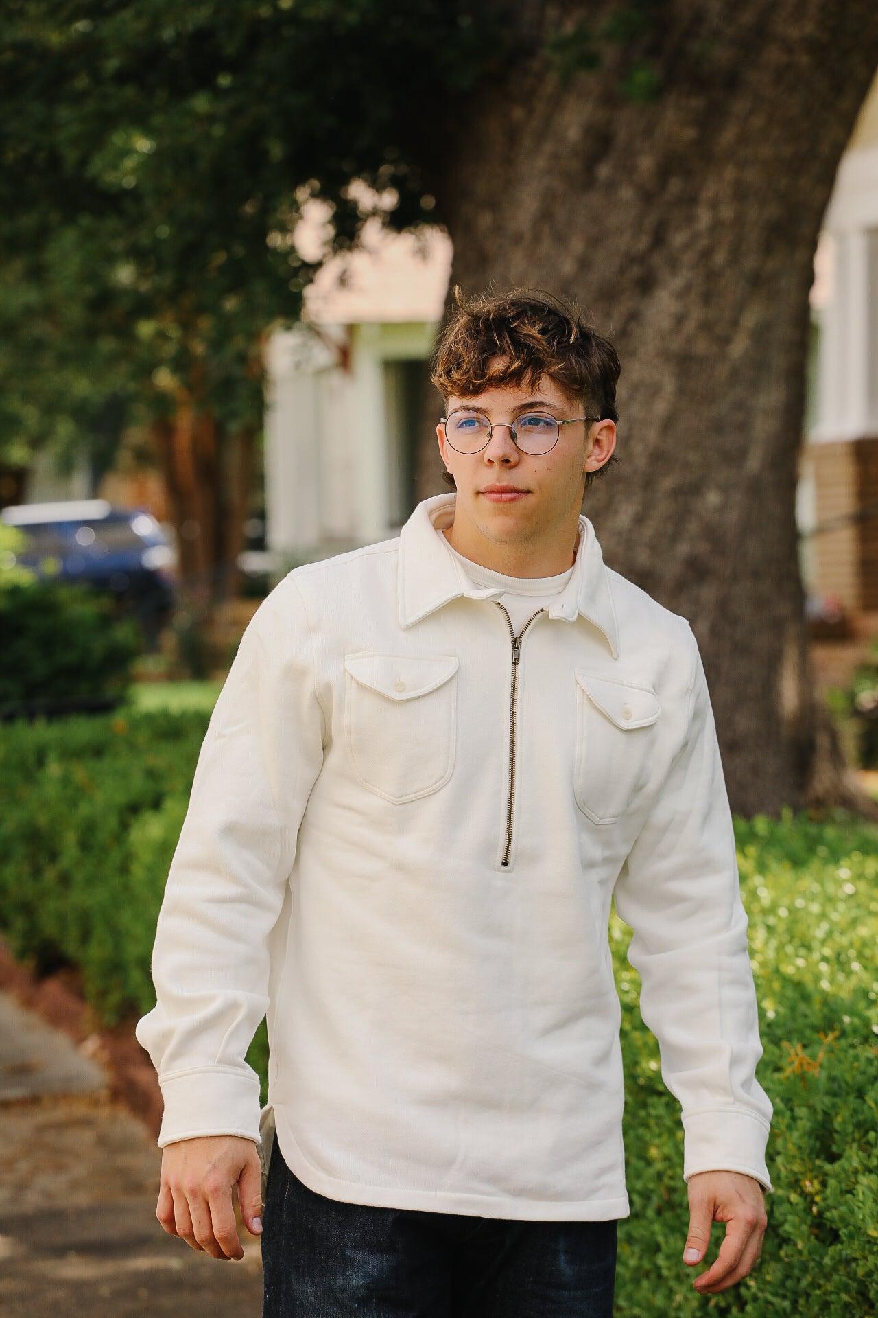 Wythe Half-Zip Sweatshirt - Natural
