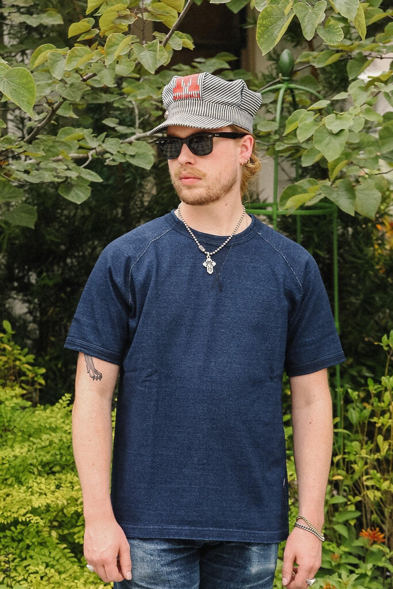 5411-ID 11oz Super Heavyweight Jersey Raglan T-Shirt - Indigo