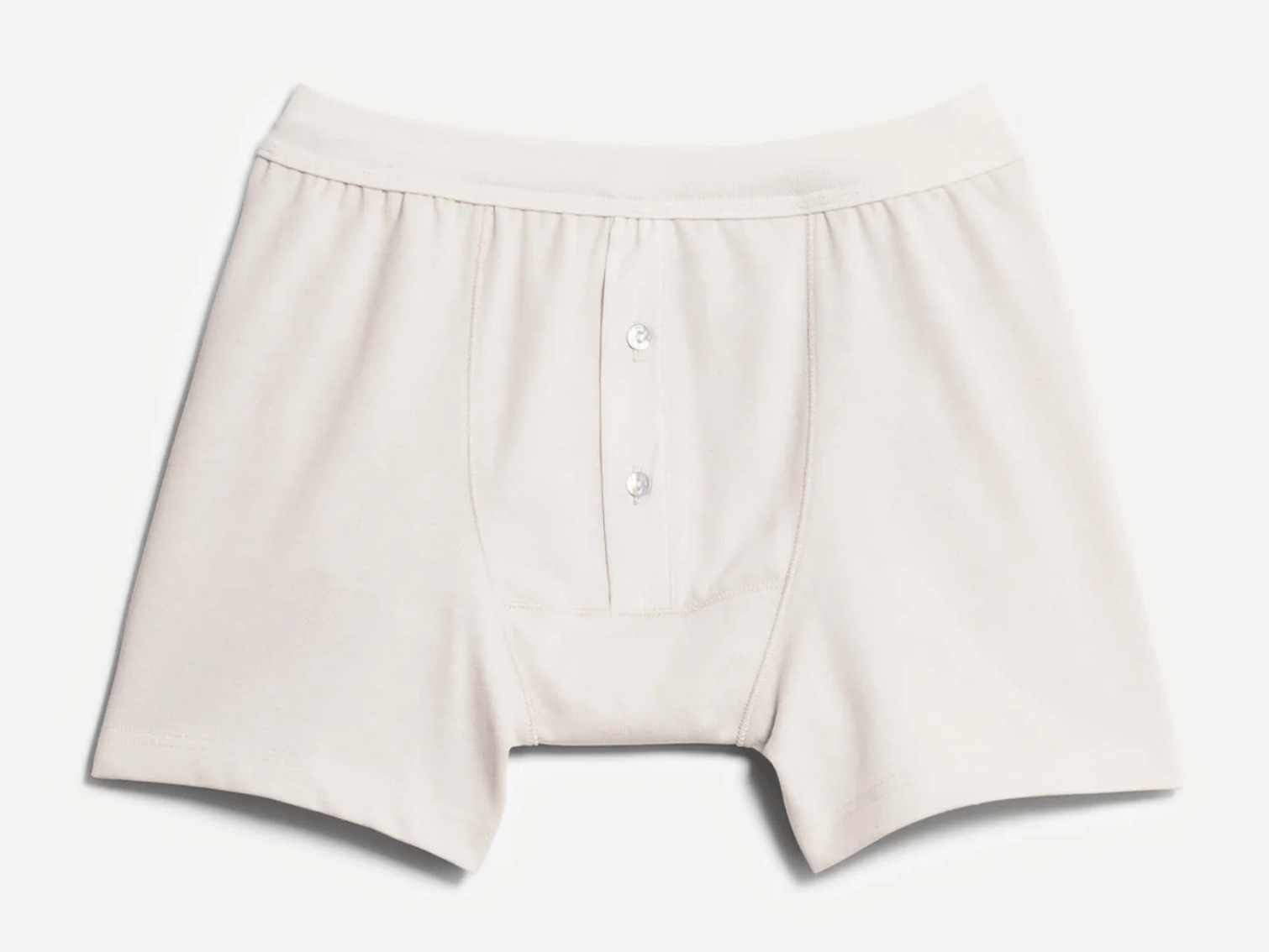 255 Merz b. Schwanen Loopwheeled Mid-Weight Button Fly Boxer- 02 Nature